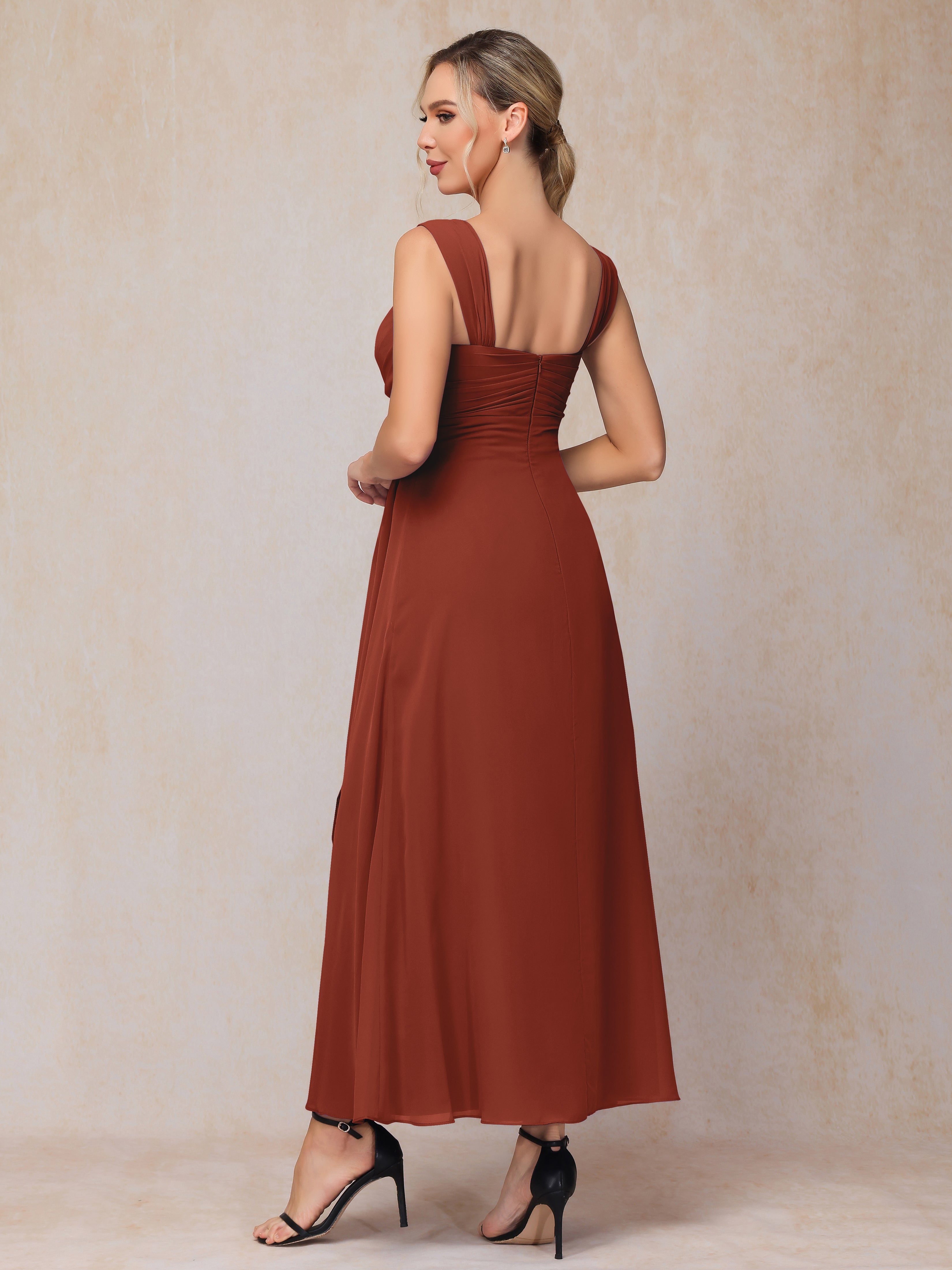2 Pieces Ankle Length Chiffon Mother Of The Groom Dress