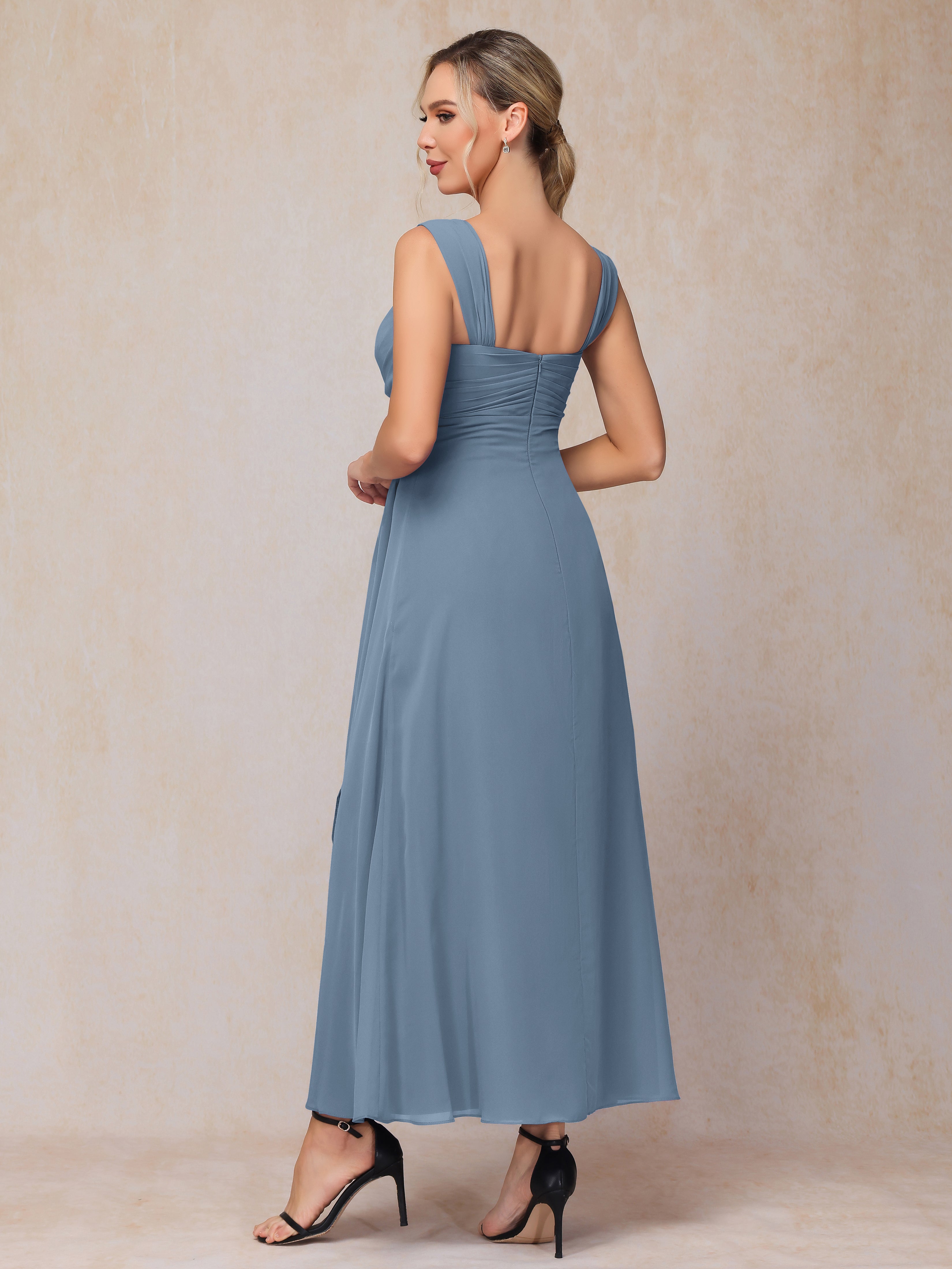 2 Pieces Ankle Length Chiffon Mother Of The Groom Dress