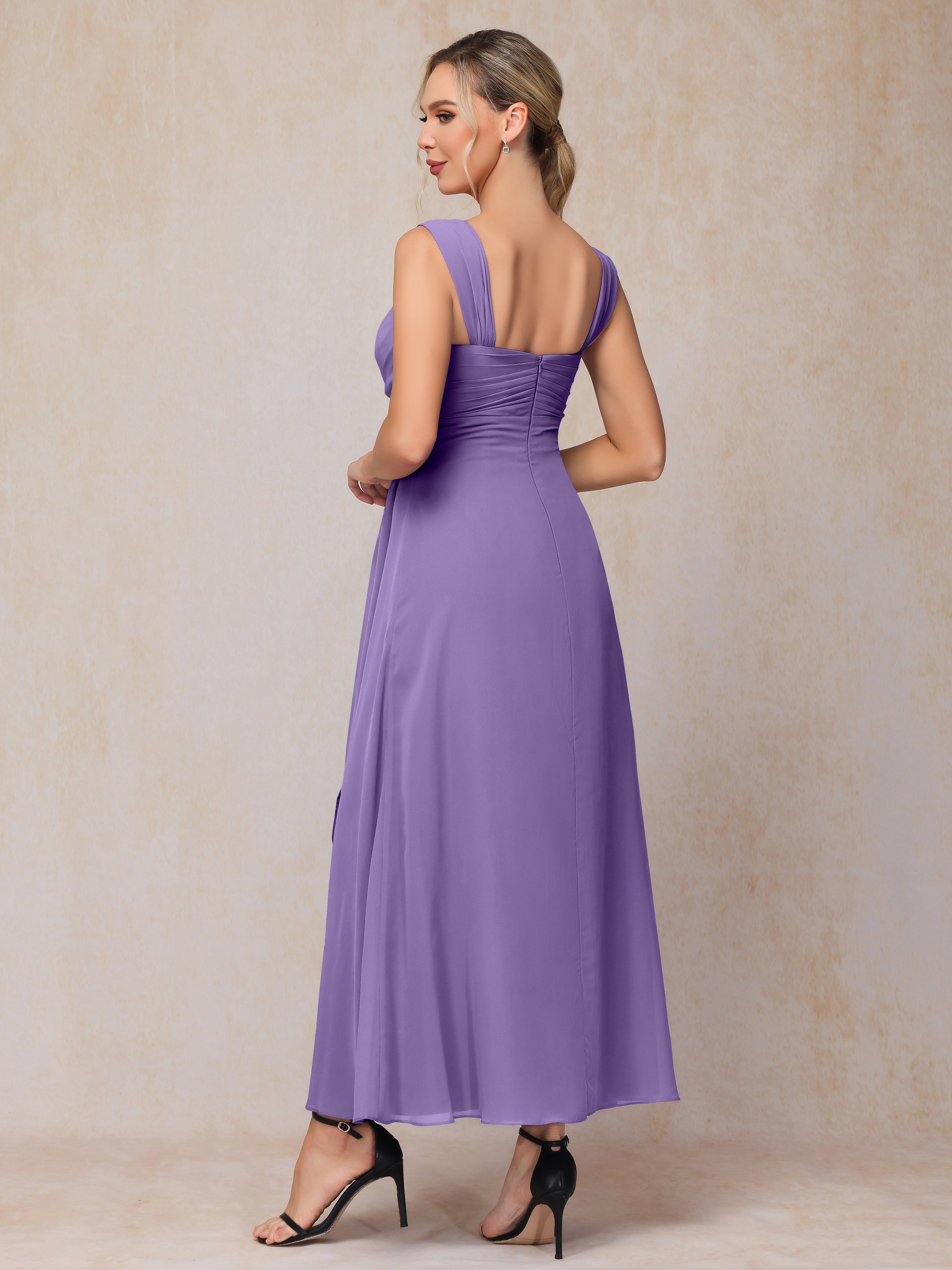 2 Pieces Ankle Length Chiffon Mother Of The Groom Dress