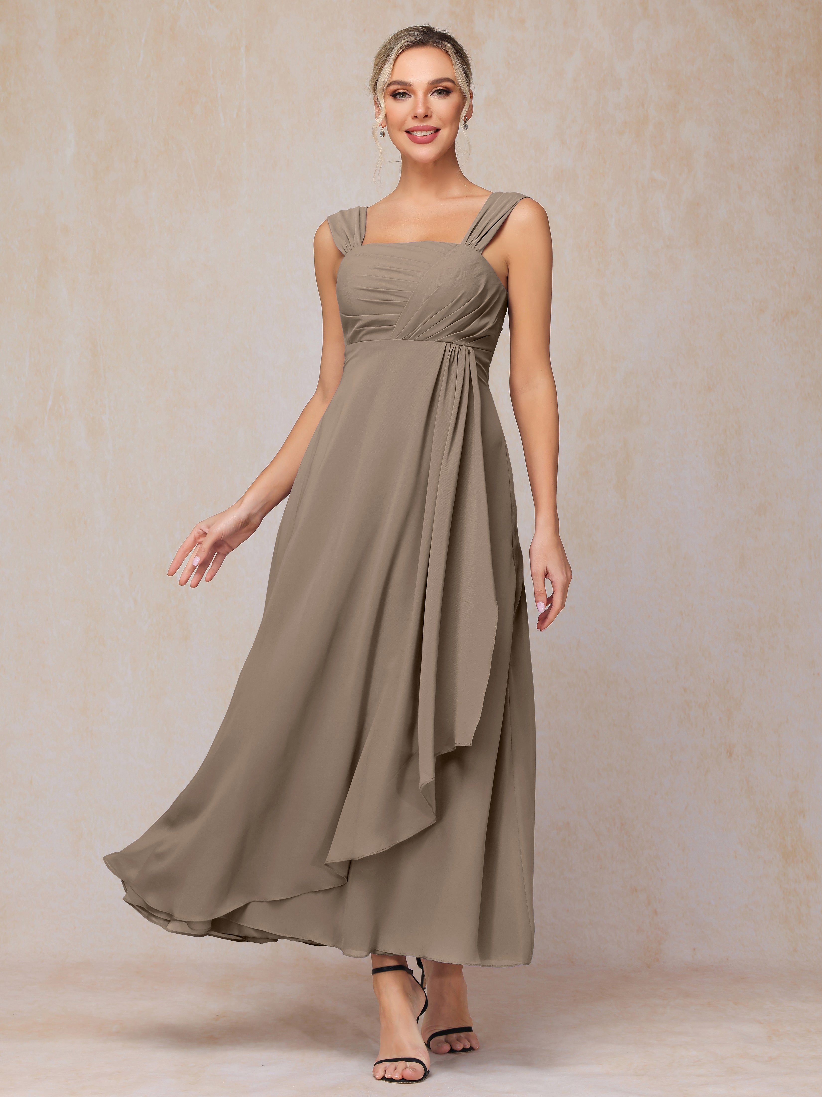 2 Pieces Ankle Length Chiffon Mother Of The Groom Dress