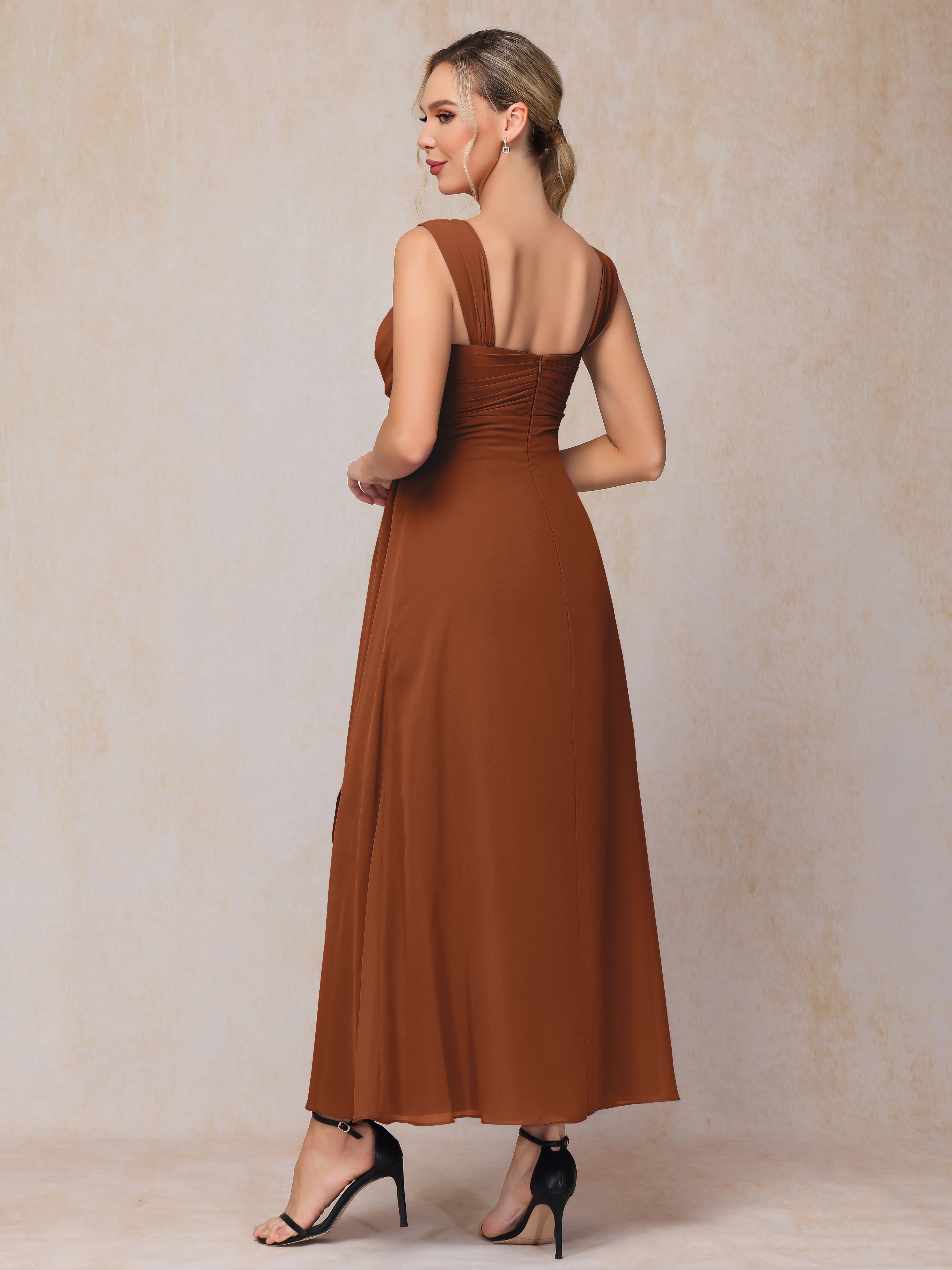 2 Pieces Ankle Length Chiffon Mother Of The Groom Dress