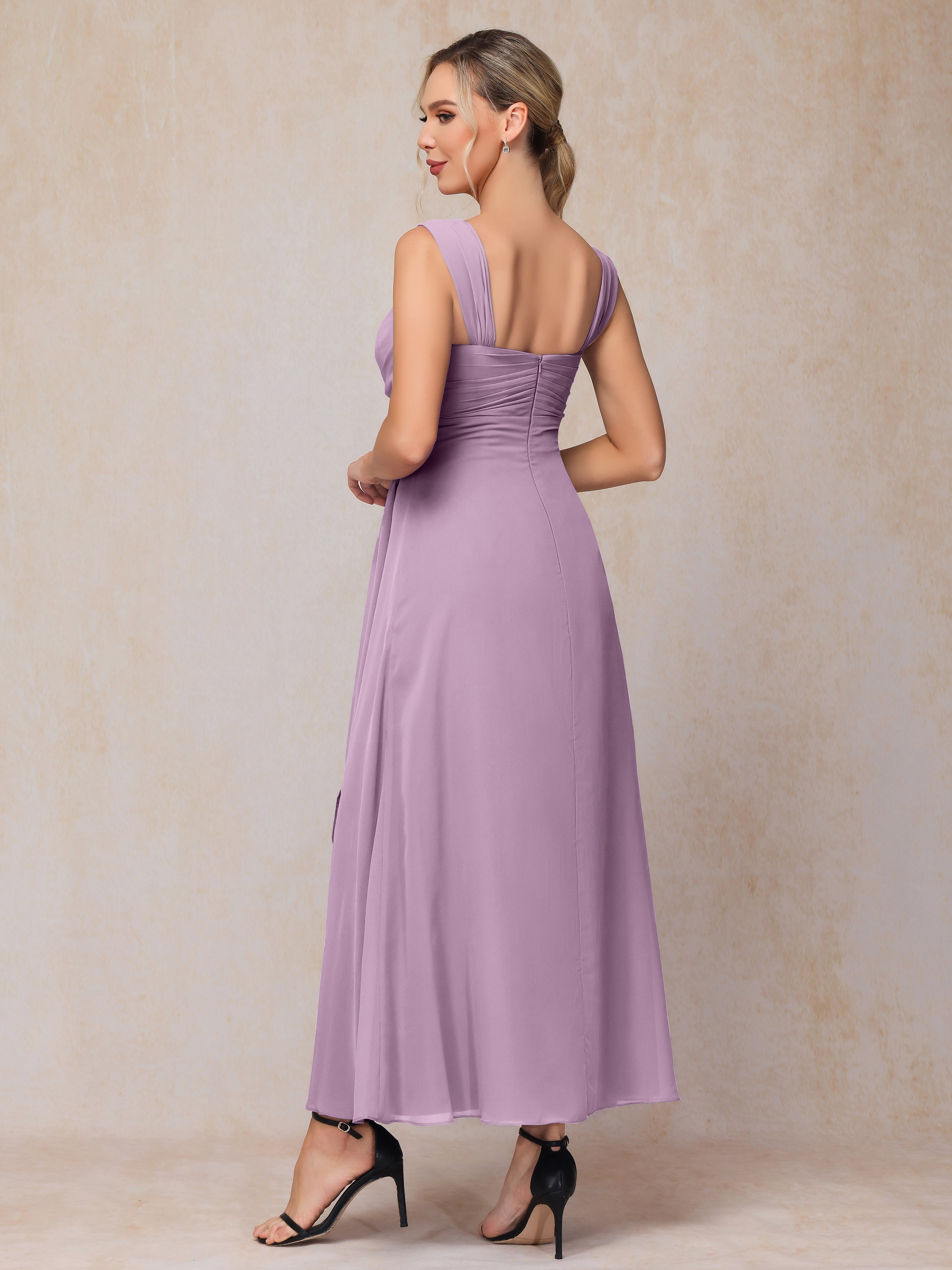 2 Pieces Ankle Length Chiffon Mother Of The Groom Dress