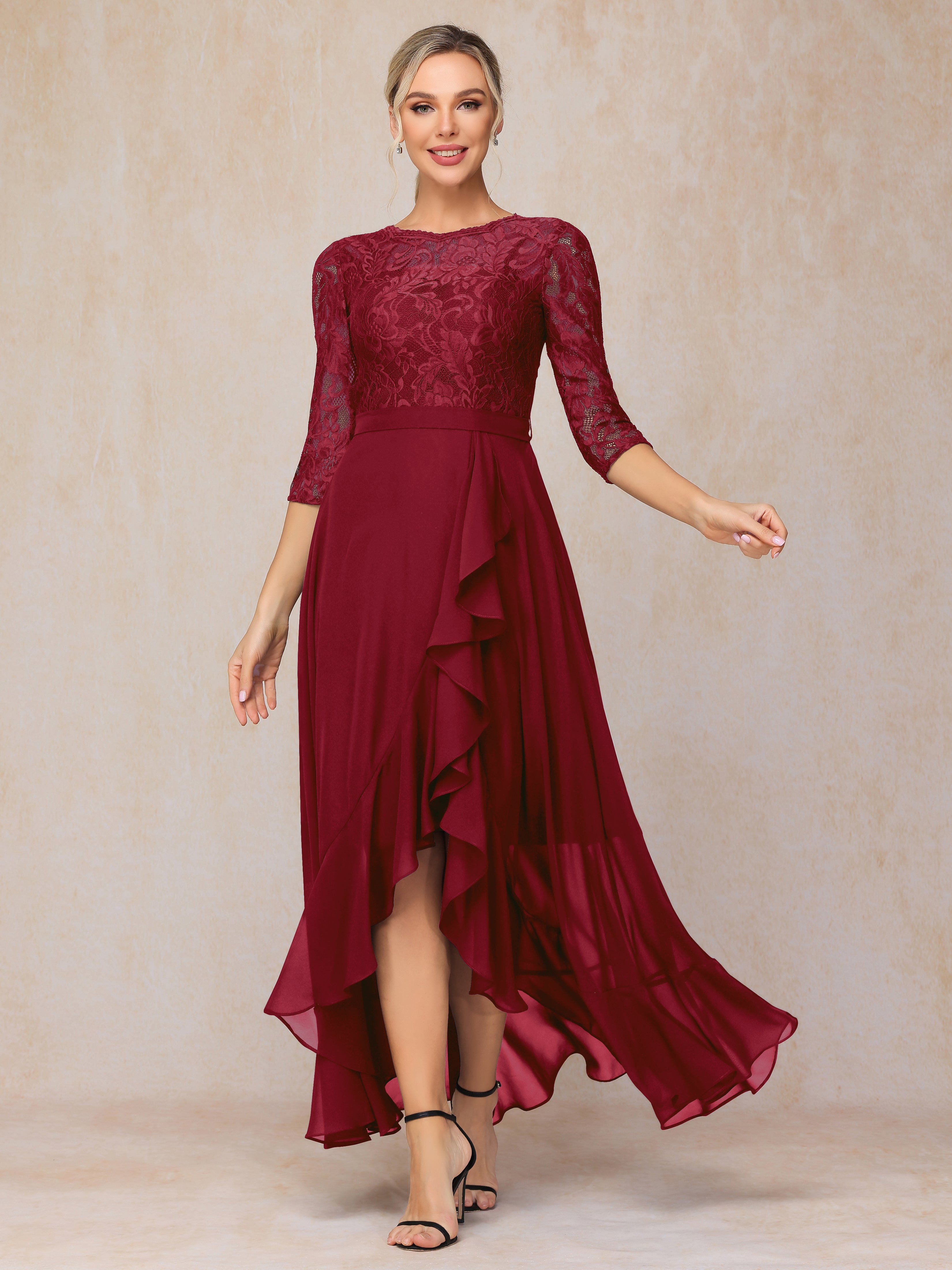 Ankle Length Short Sleeves Chiffon Lace Mother Of The Groom Dress Ankle Length Short Sleeves Chiffon Lace Mother Of The Groom Dress