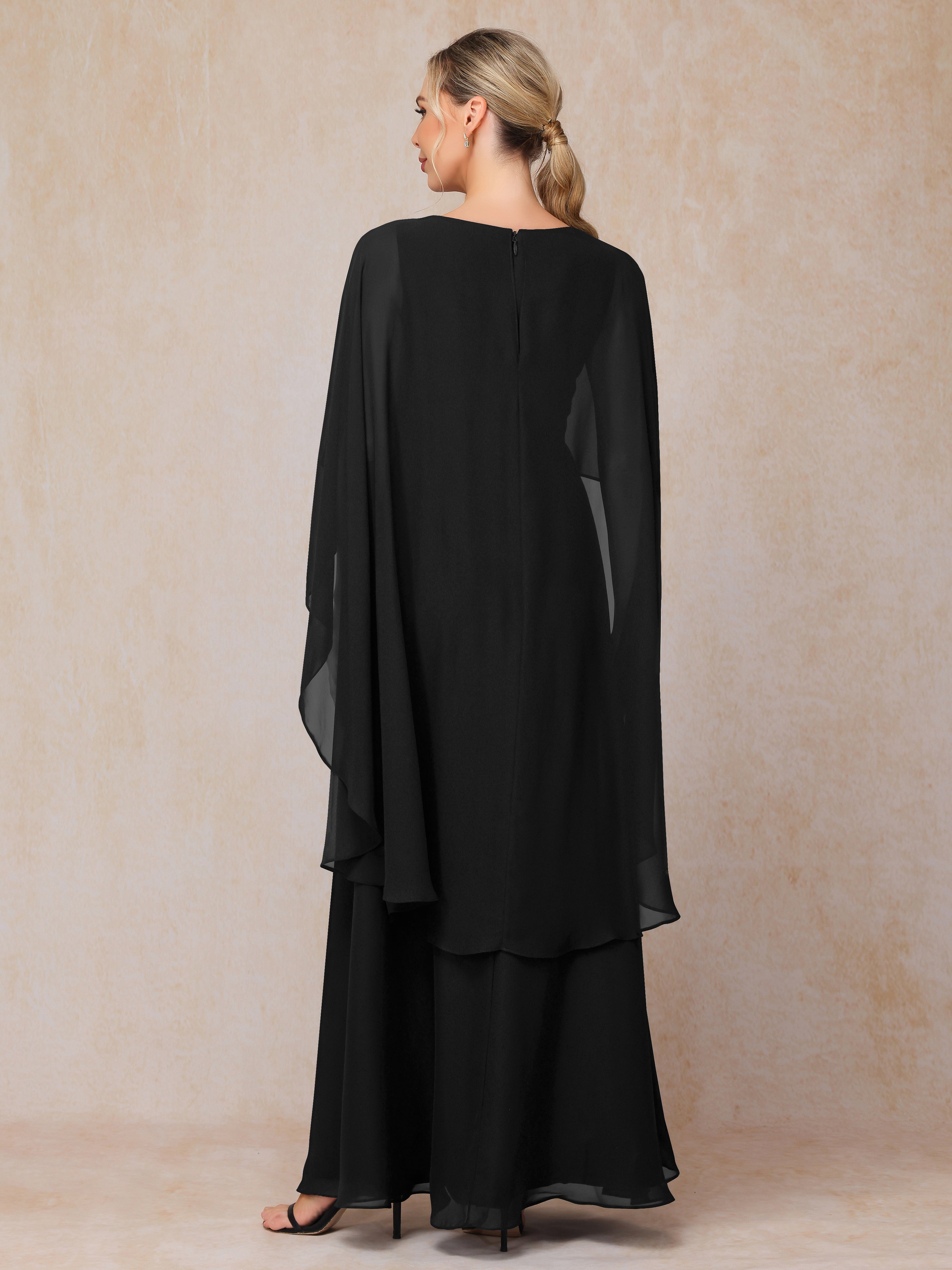 V Neck A Line Chiffon Mother Of The Bride Dress