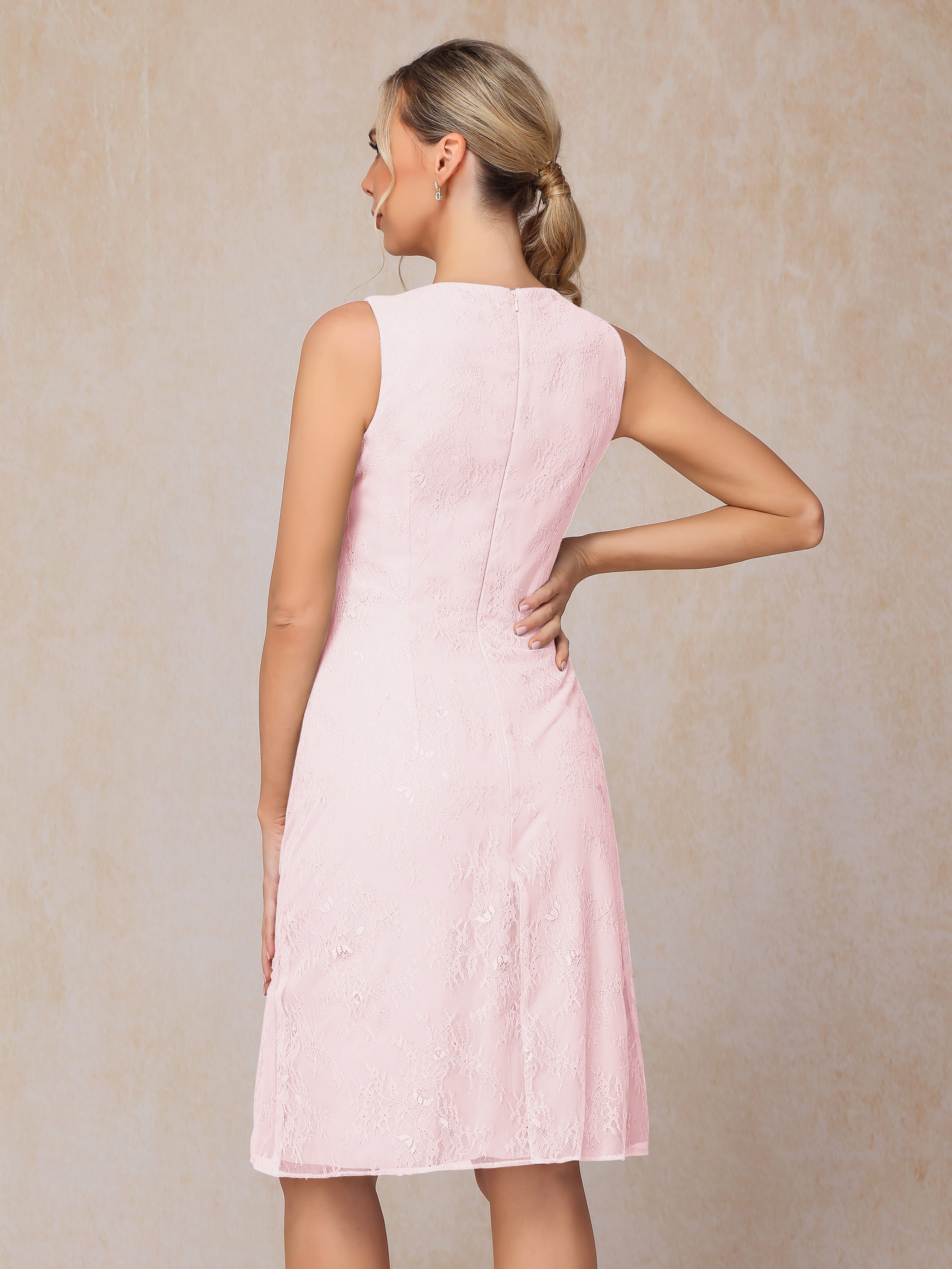 2 Pieces Knee Length Chiffon Lace Mother Of The Groom Dress