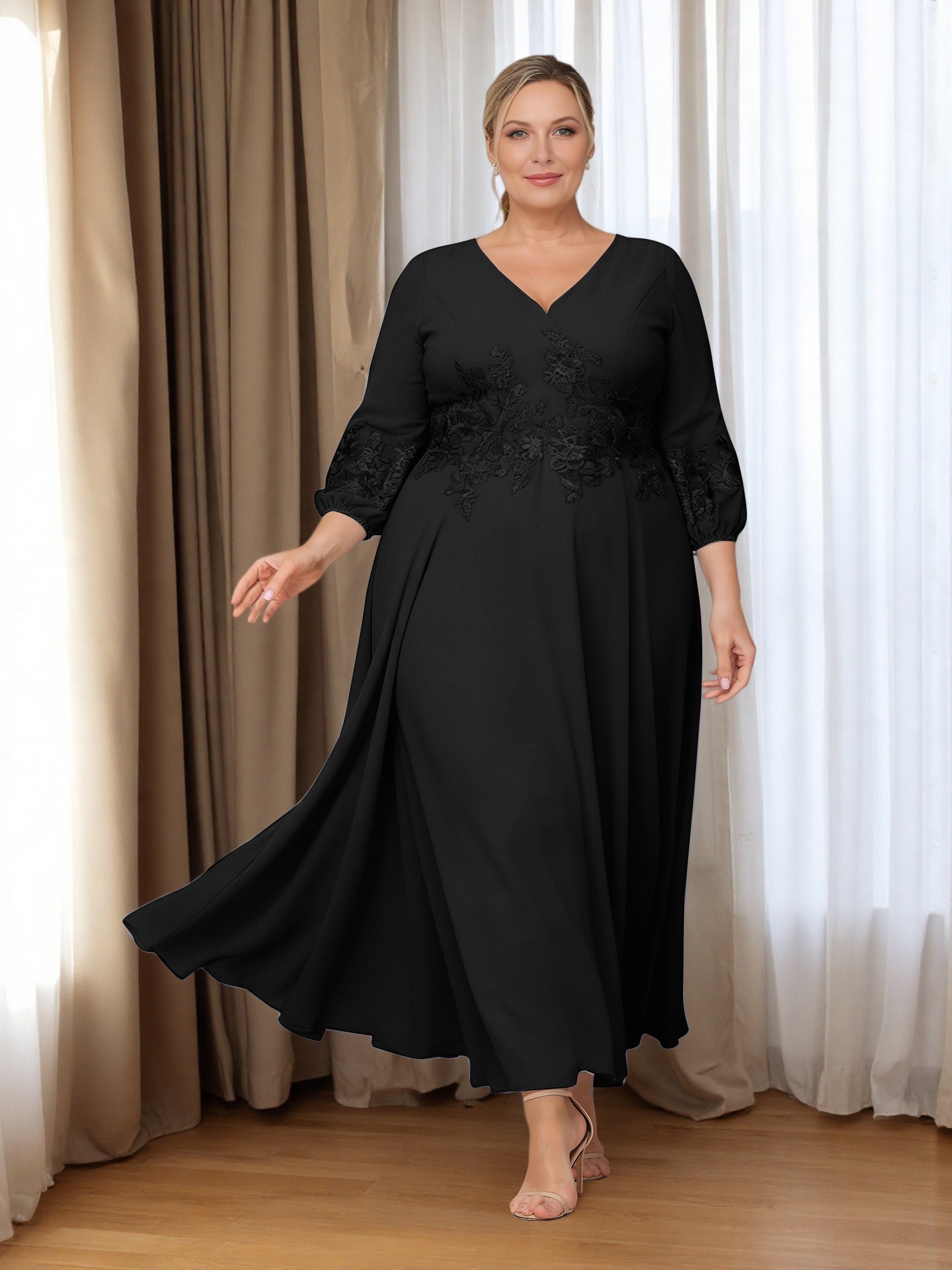 plus size black mother of the bride dresses Black Plus Size Mother of the Bride & Groom