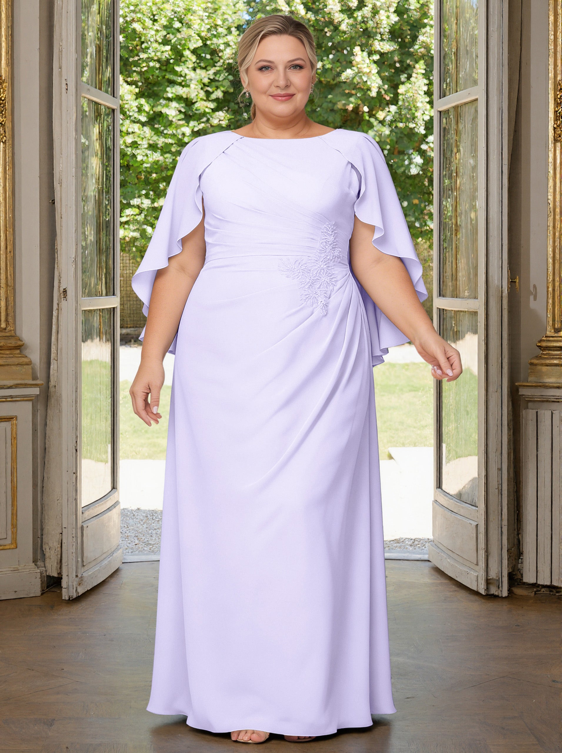 Cicinia Lilac Plus Size Mother Of The Bride Dress Long Chiffon Beaded Cicinia Lilac Plus Size Mother Of The Bride Dress Long Chiffon Beaded
