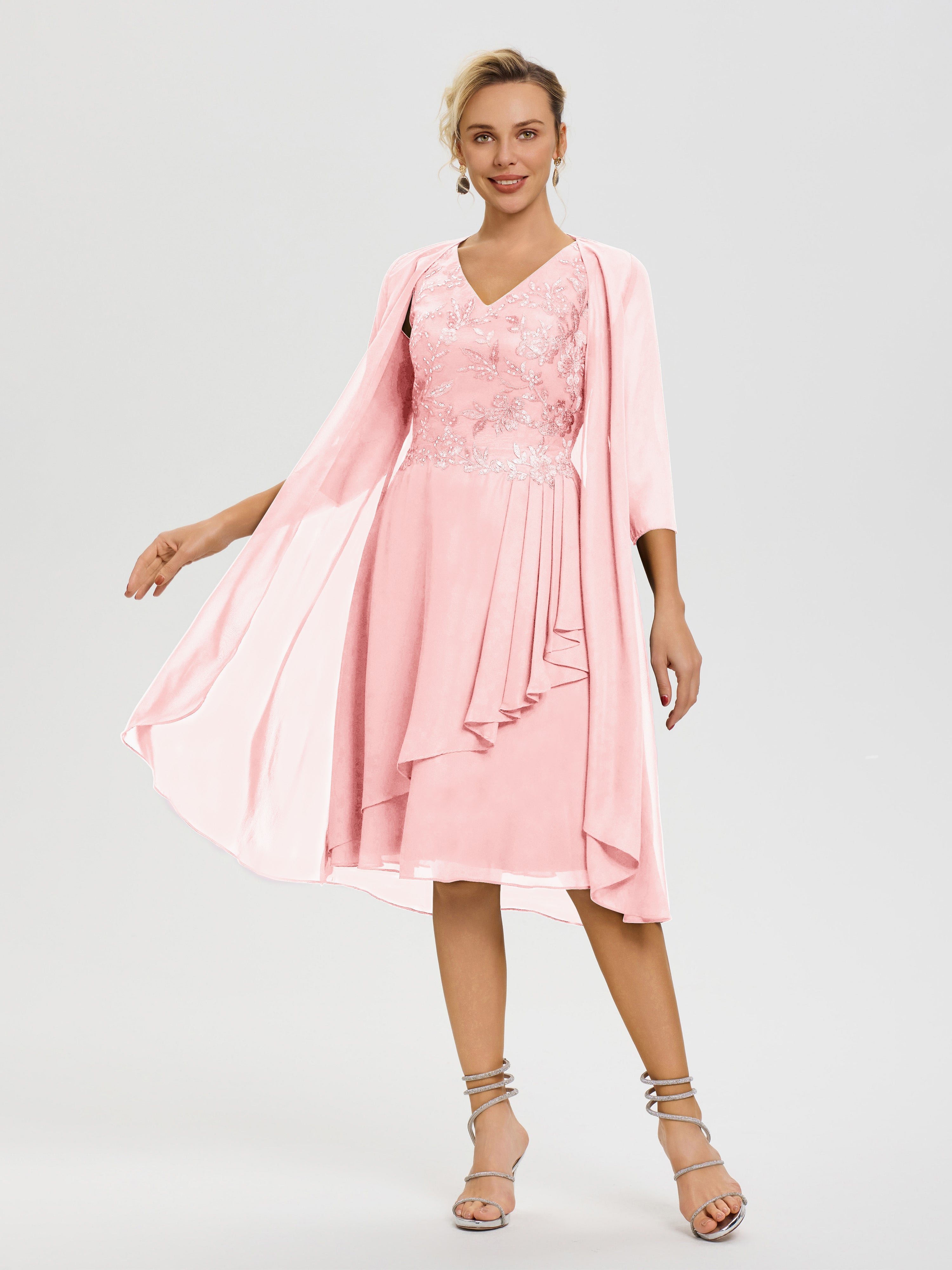 Blush Pink Mother Of The Bride Dress Plus Size 2 Pieces A Line V Neck Blush Pink Mother Of The Bride Dress Plus Size 2 Pieces A Line V Neck