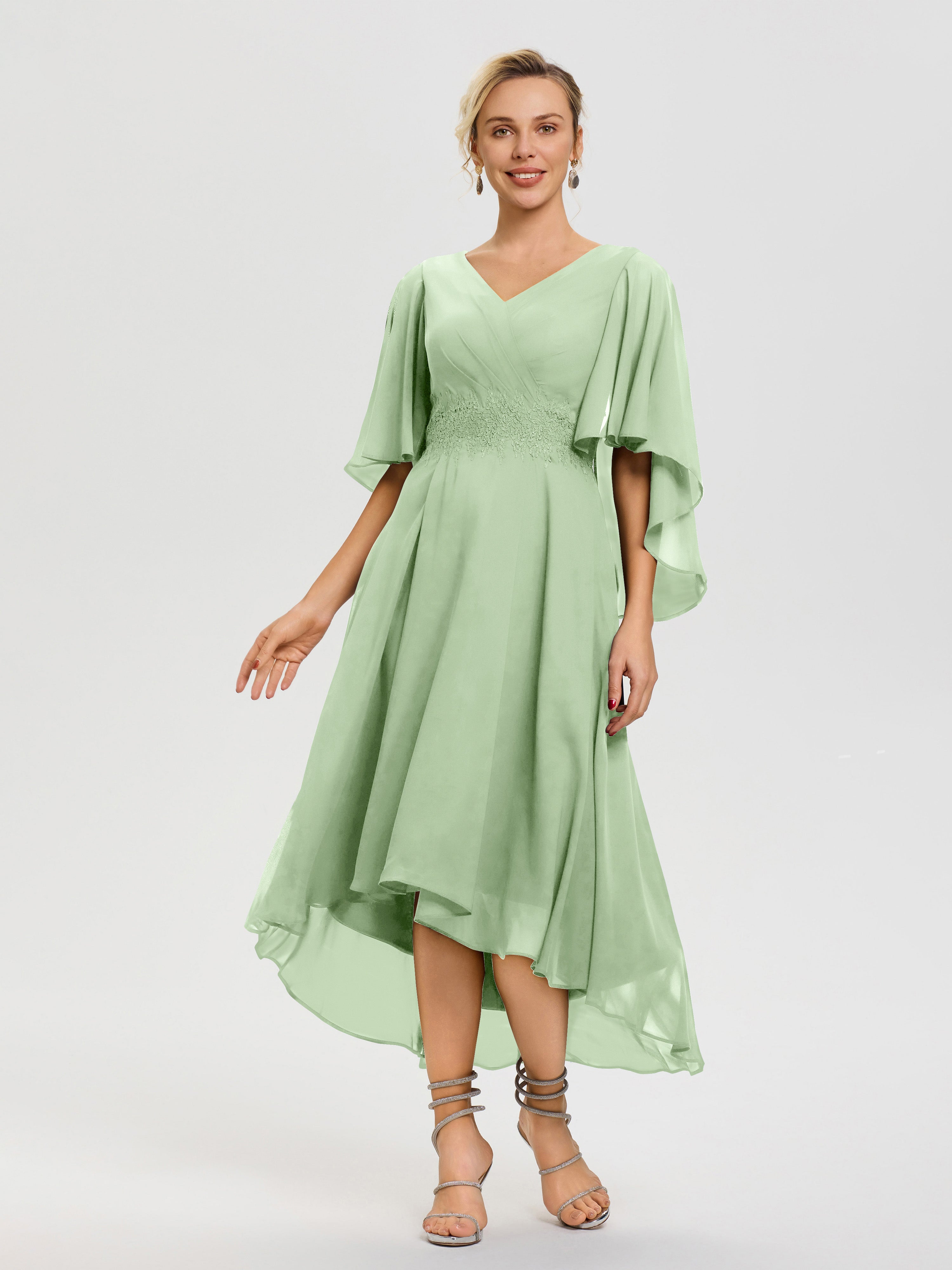 sage chiffon dress Callie Dress in Sage Chiffon 22W