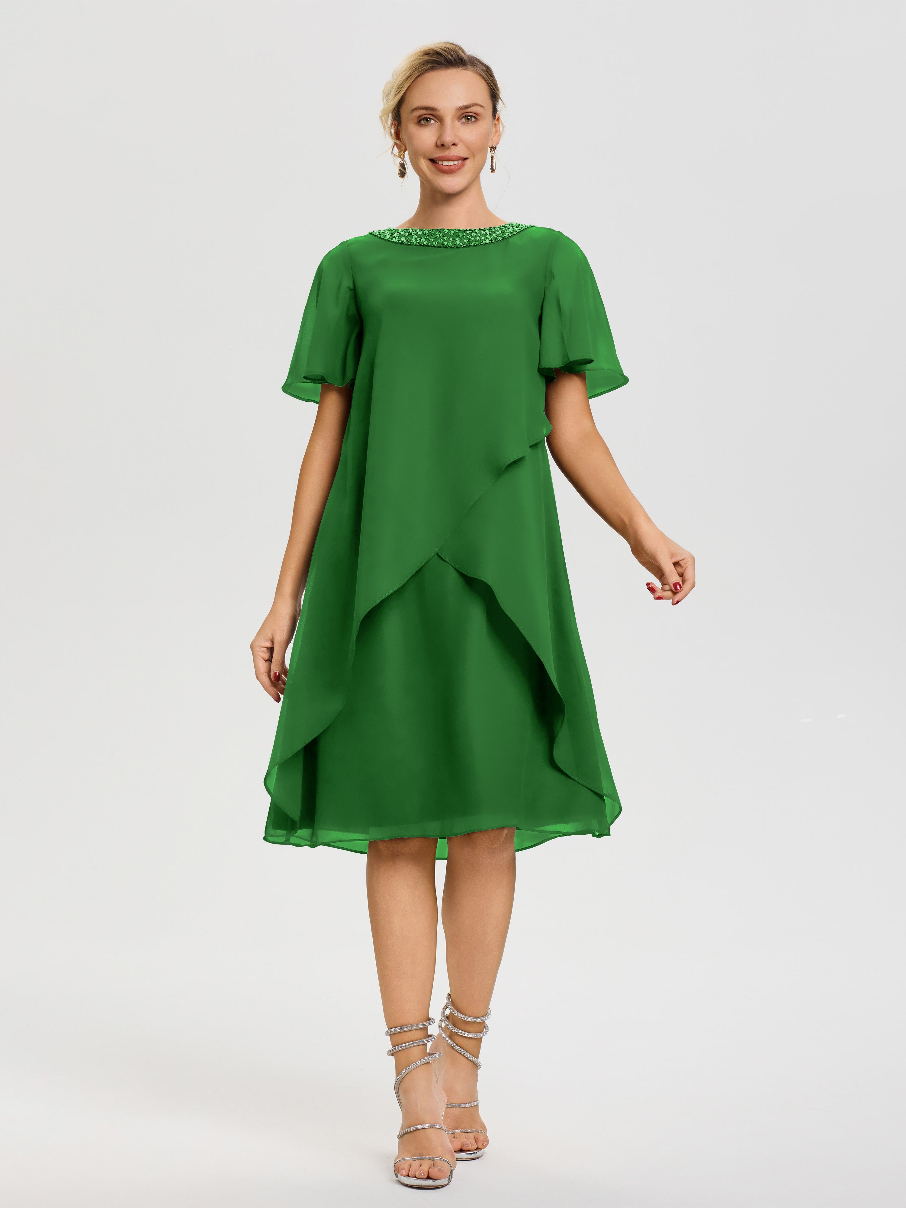 green mob dresses Long Formal Mother of the Bride Dress