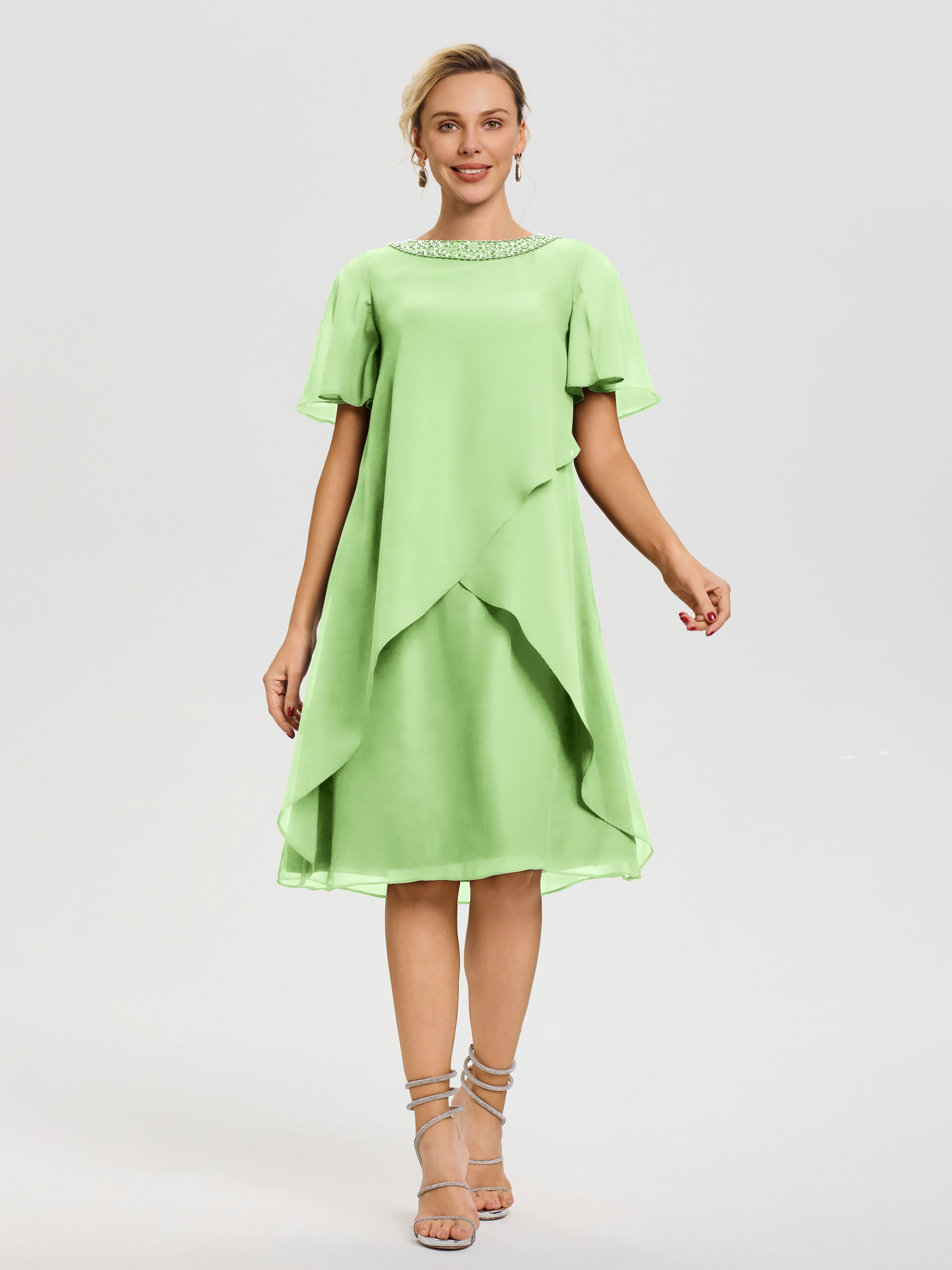 Sage Mother Of The Bride Dresses Near Me Jewel A-Line Short Sleeves Be Sage Mother Of The Bride Dresses Near Me Jewel A-Line Short Sleeves Be