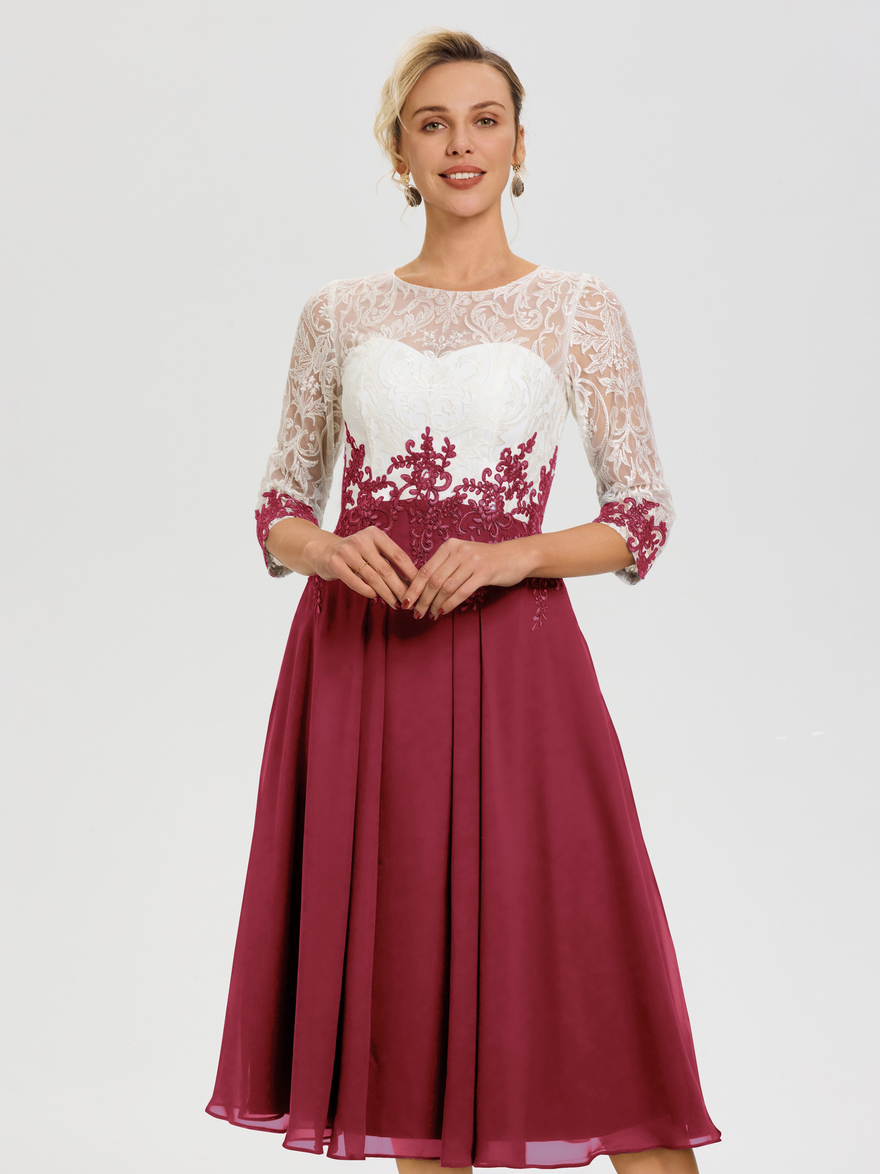 Cinnamon Rose Color Mother Of The Bride Dress Illusion Sleeves Sweethe Cinnamon Rose Color Mother Of The Bride Dress Illusion Sleeves Sweethe
