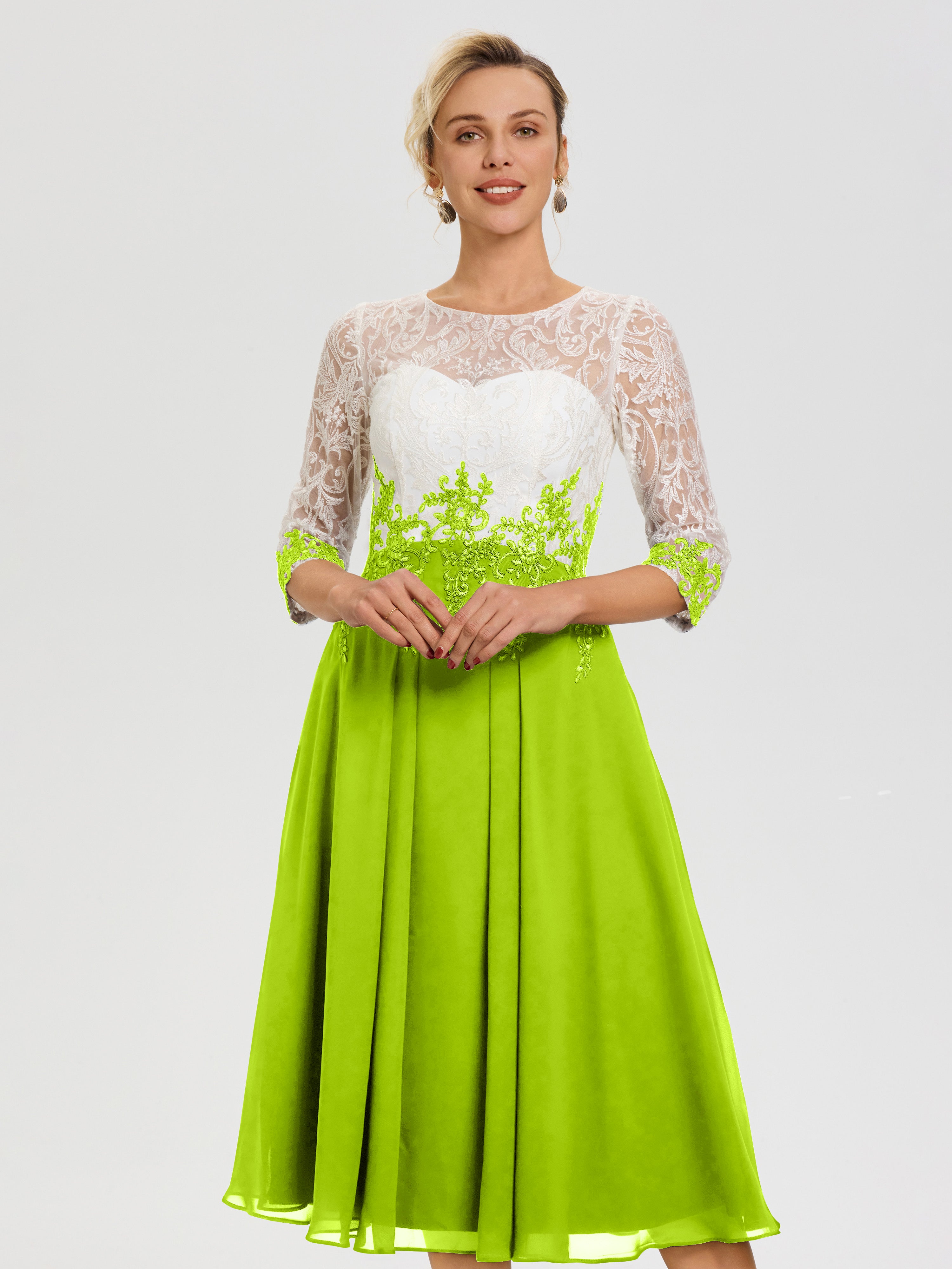 Lime Green Mother Of The Bride Dresses Illusion Sleeves Sweetheart Lac Lime Green Mother Of The Bride Dresses Illusion Sleeves Sweetheart Lac