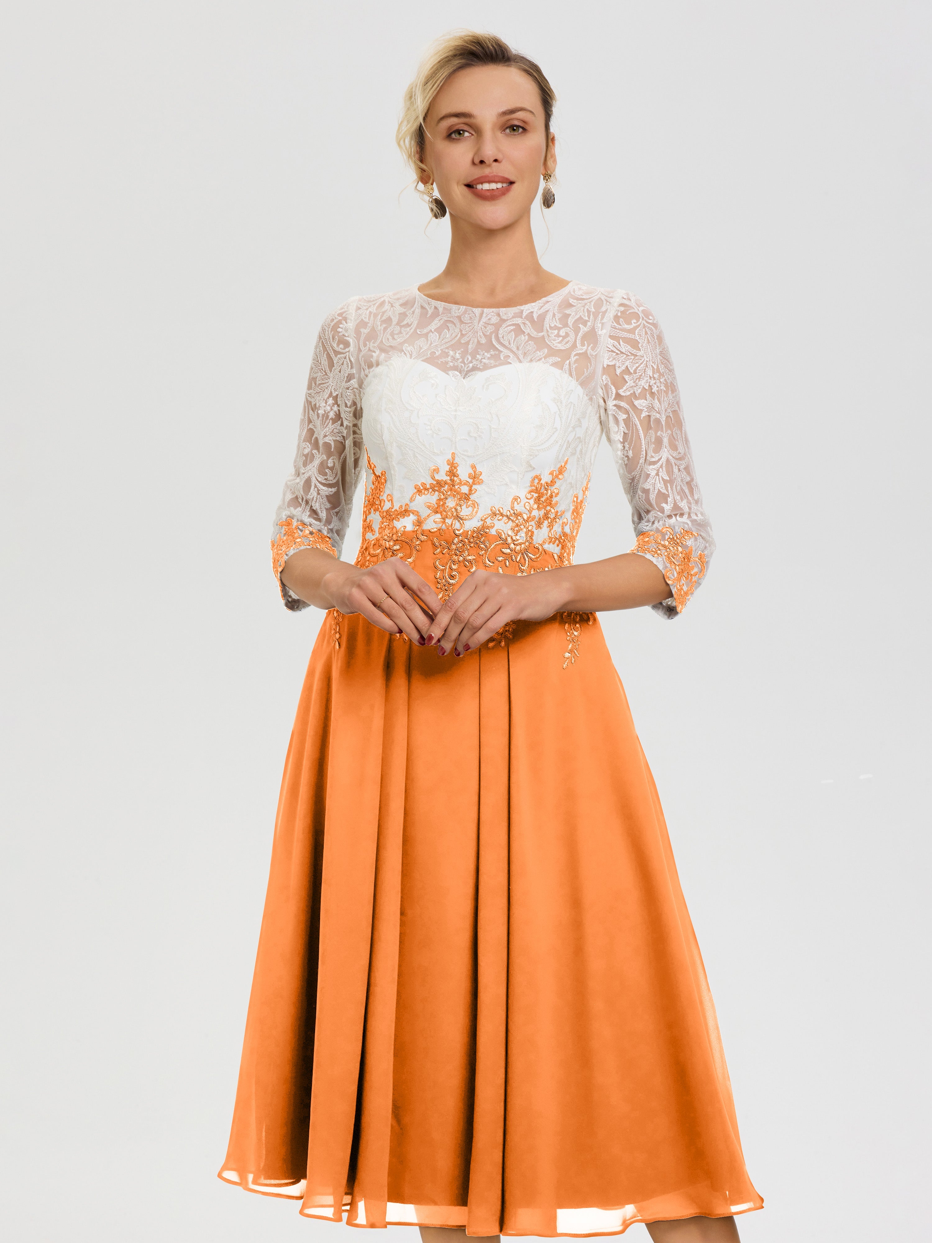 orange floral mother of the bride dresses Orange Mother of the Bride or Groom Dresses