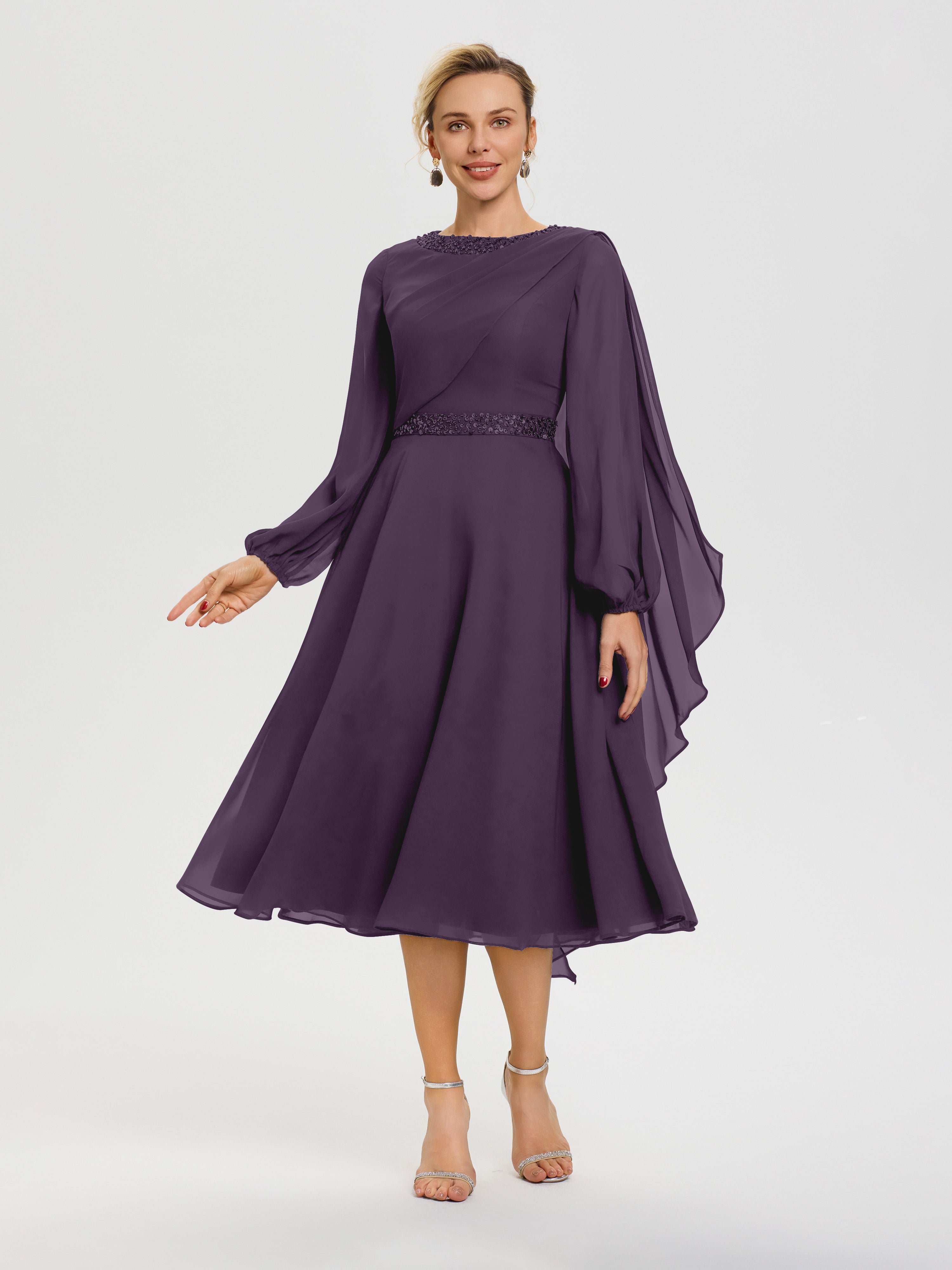 long sleeve plum prom dress Cece Long Sleeve Maxi Dress