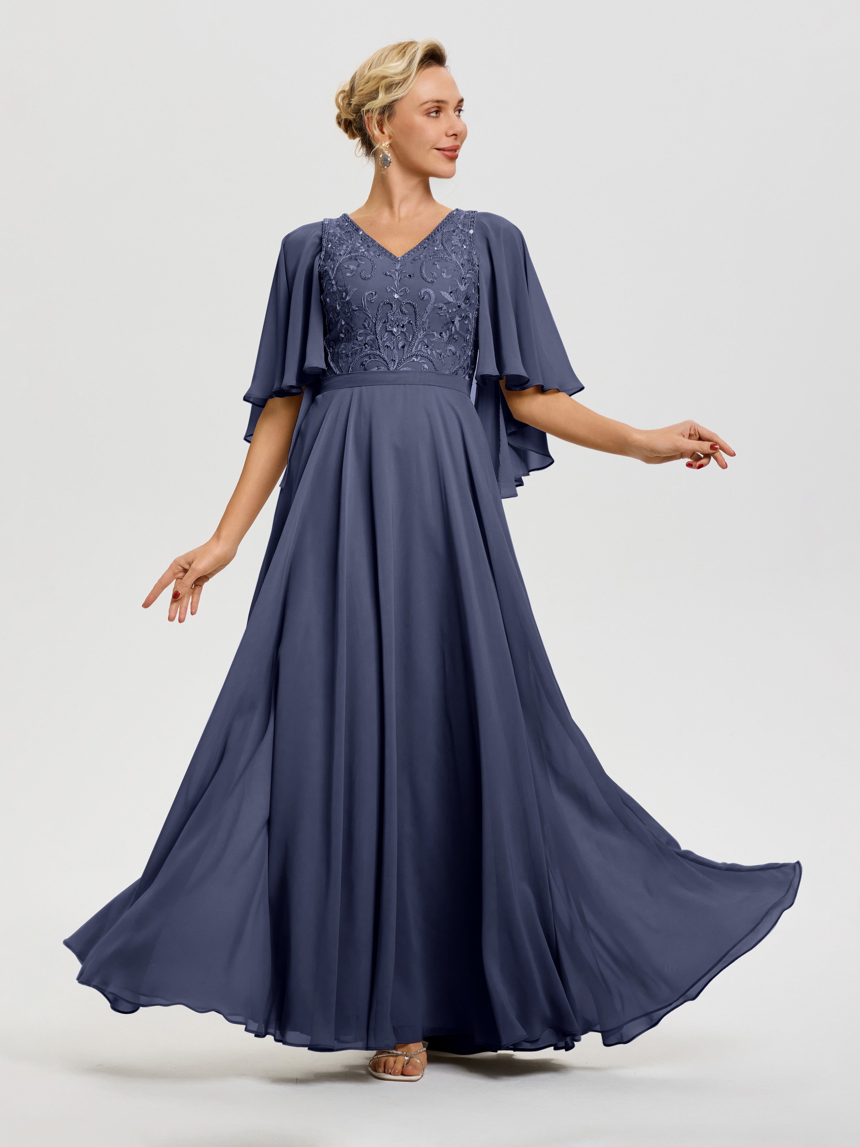 stormy blue mother of the bride dress Stormy Blue Mother of the Bride Dresses