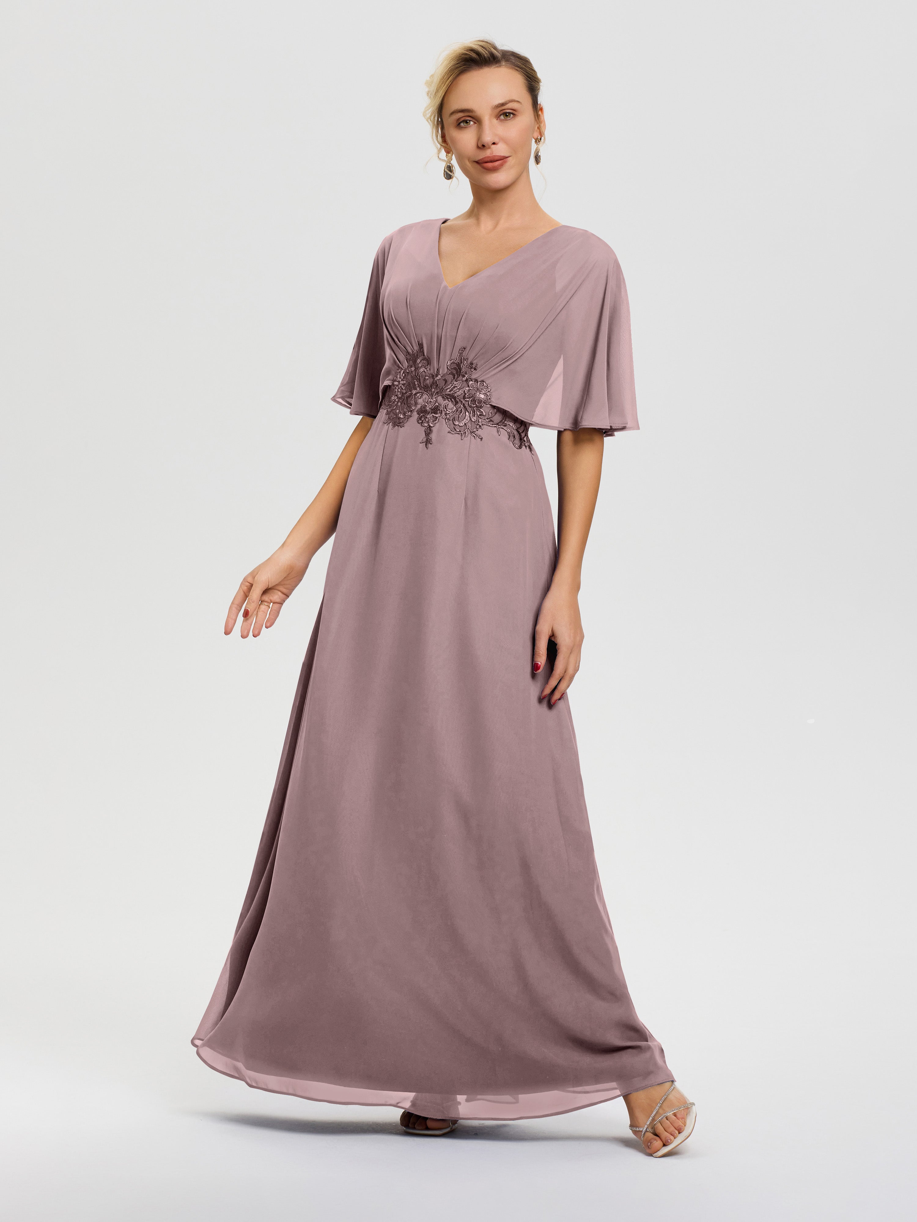 Mauve Color Dress For Wedding Dark Mauve Bridesmaid Dress Chiffon Size XL Birdy Grey Kaia Mauve Color Dress For Wedding Dark Mauve Bridesmaid Dress Chiffon Size XL Birdy Grey Kaia