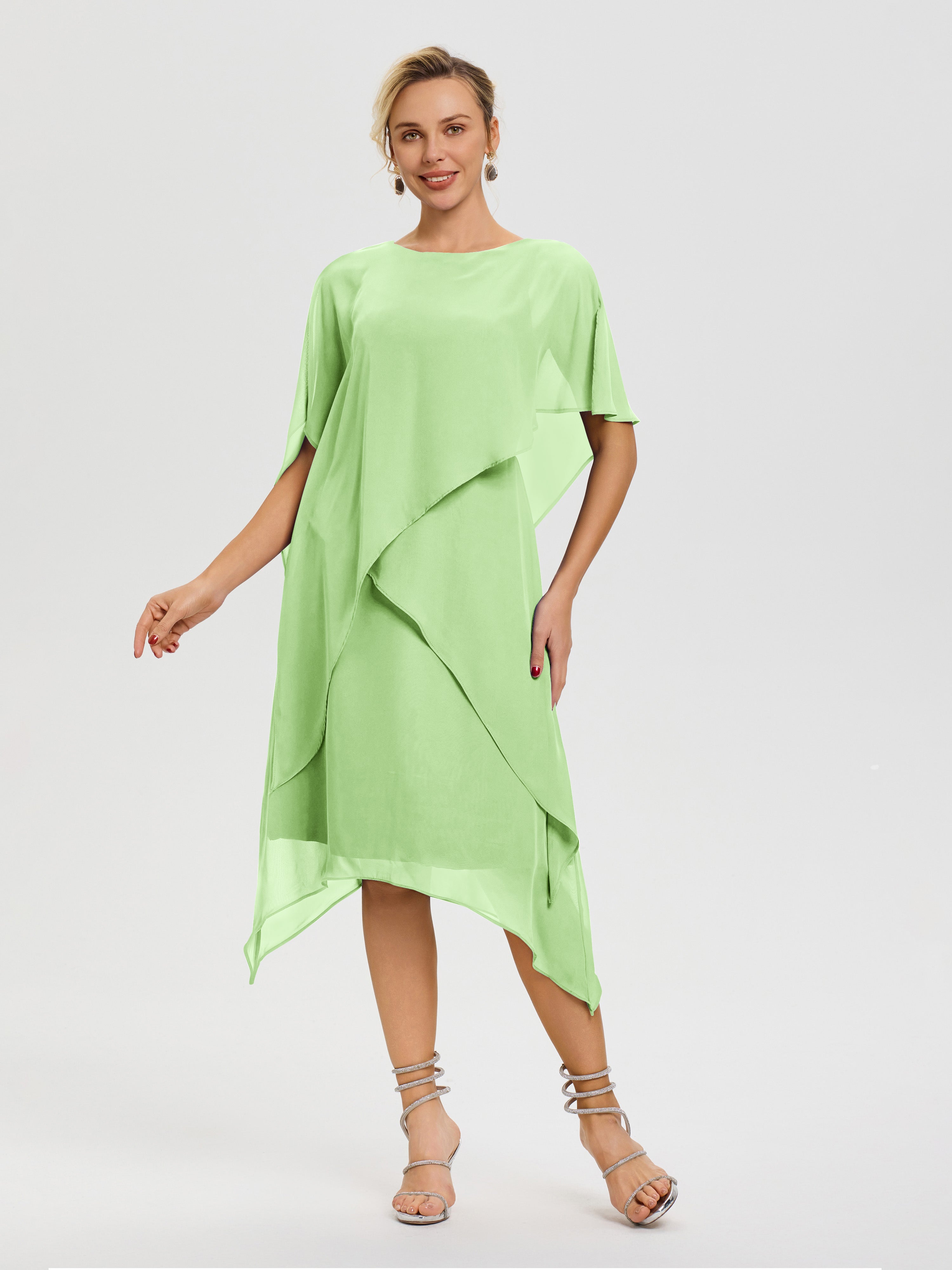 Mother Of The Bride Dresses Sage Green Elegant Jewel A-Line Sleeves V- Mother Of The Bride Dresses Sage Green Elegant Jewel A-Line Sleeves V-