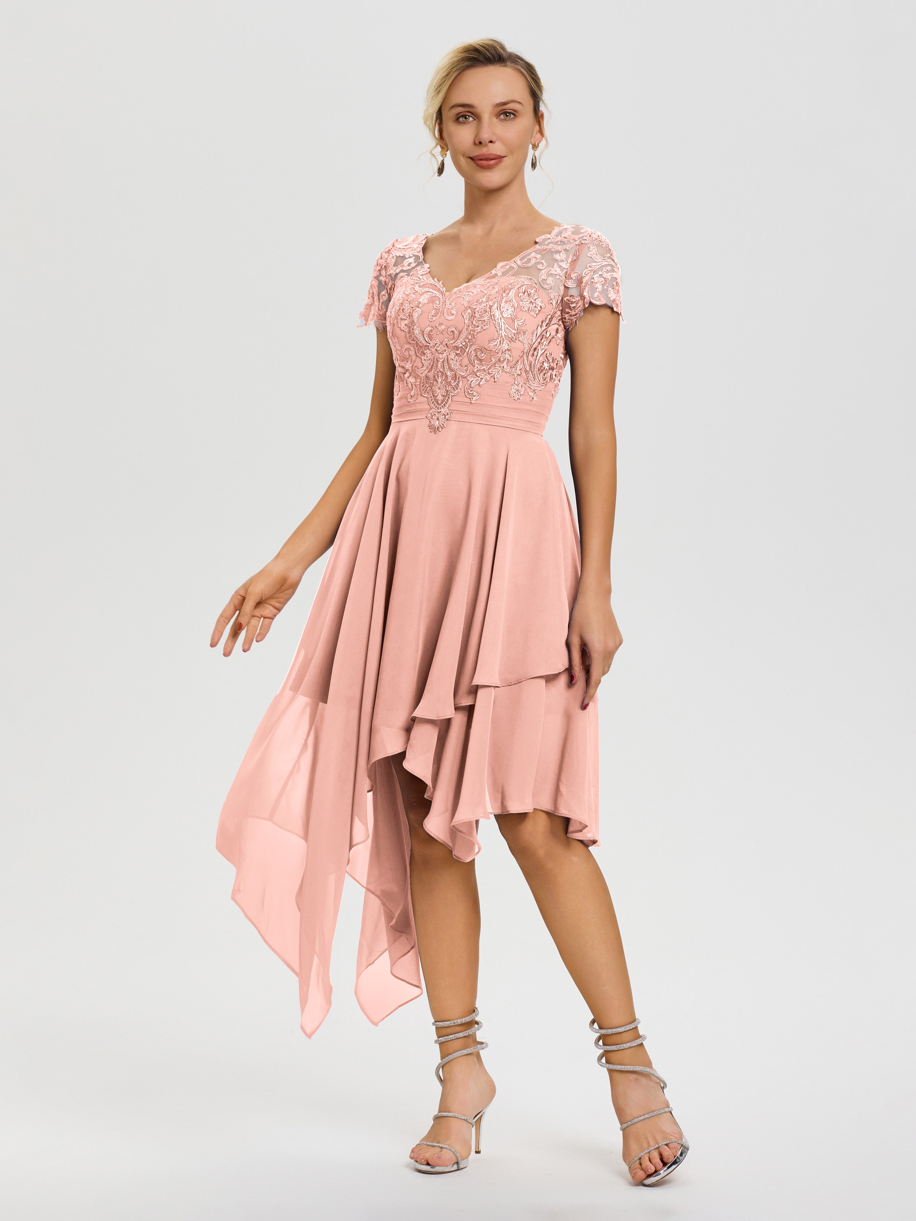 Lace Coral Mother Of The Groom Dresses Mother Of The Bride Dress In Coral A-Line Lace Coral Mother Of The Groom Dresses Mother Of The Bride Dress In Coral A-Line