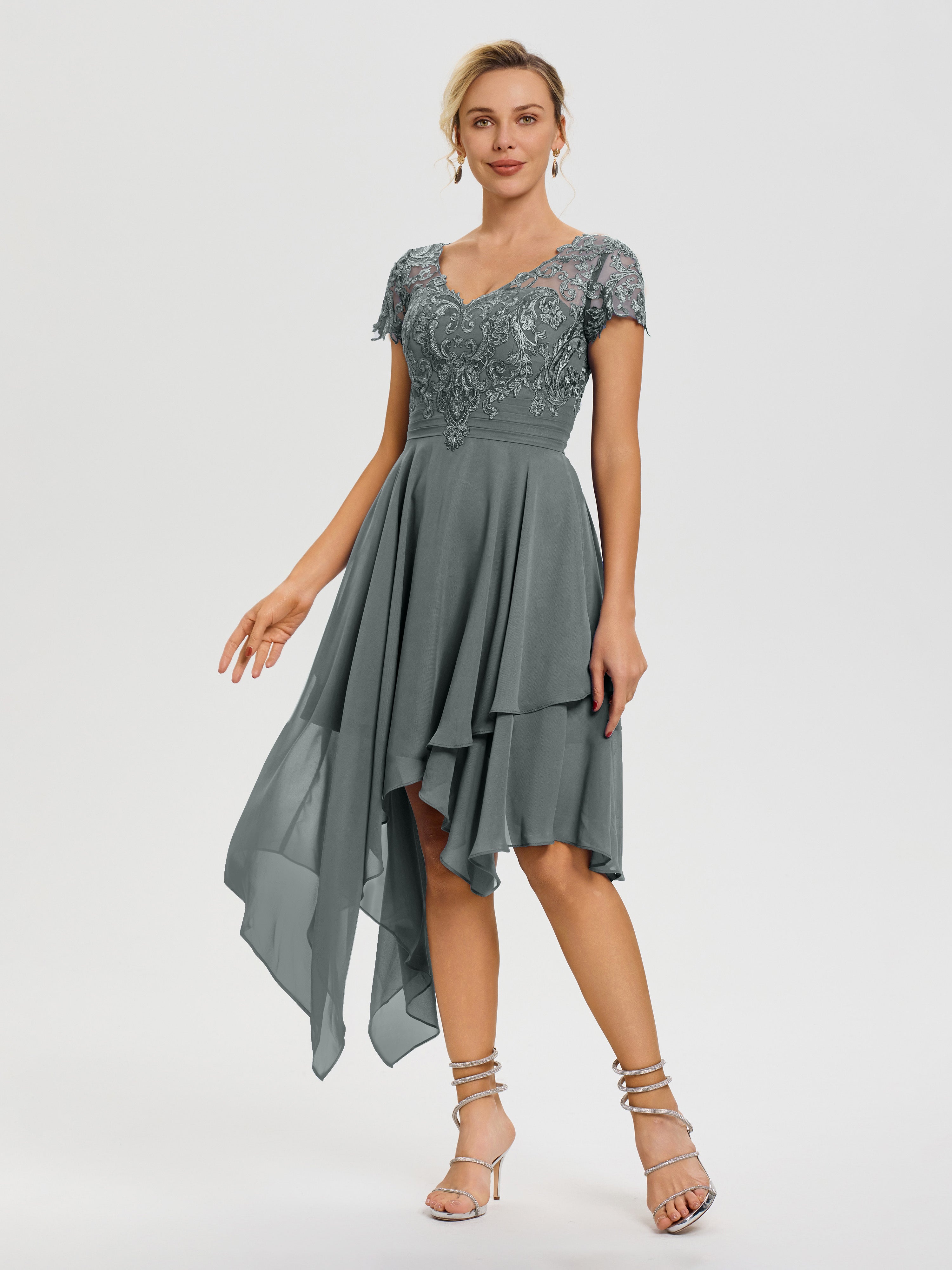 grey asymmetrical dress Drape Asymmetric Dress Grey M/L