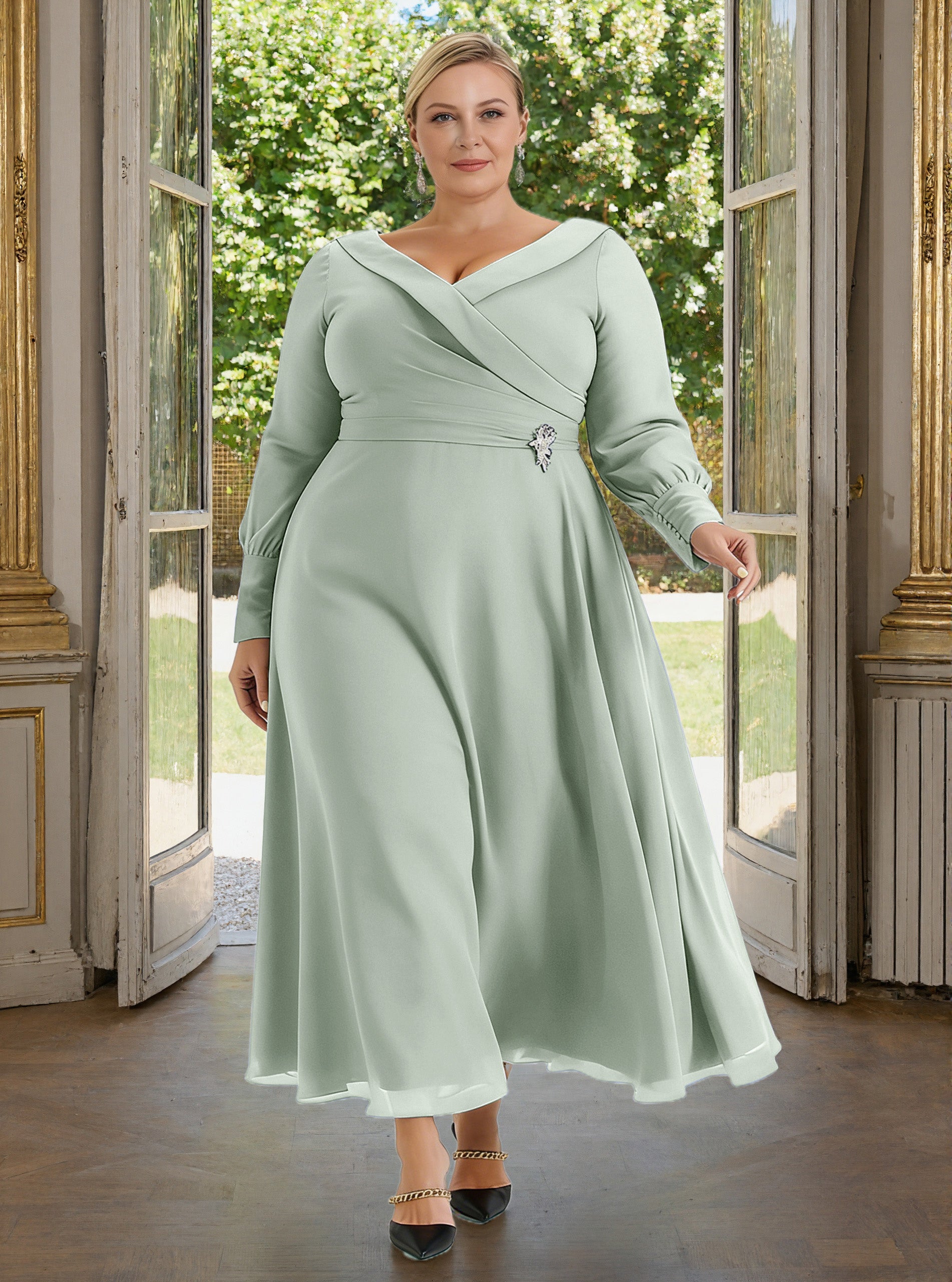 green emerald velvet dress Simone Slip Dress main image 1