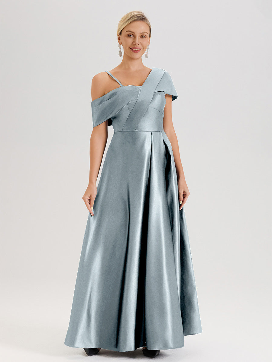 silk dusty blue dress Cicinia Mother Of The Bride Long Satin A-line Floor Length One Shoulder teens_swimwear Men's Size:9.5 US it’s a modern take Self-Portrait | Dresses |