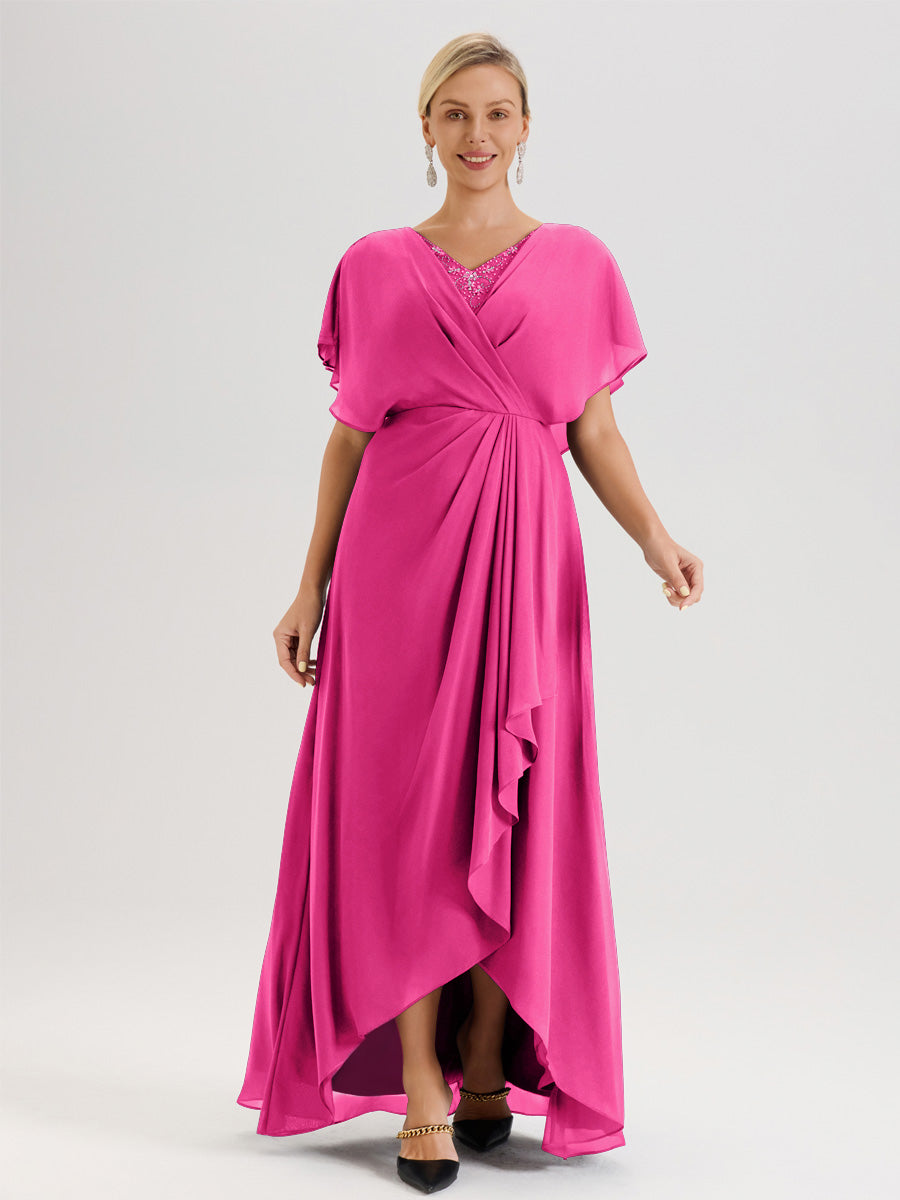 chiffon fuchsia dress Zapaka Women Fuchsia Long Prom Dress Strapless A Line Pleated Tulle Party Dress with Streamer, Fuchsia / US14