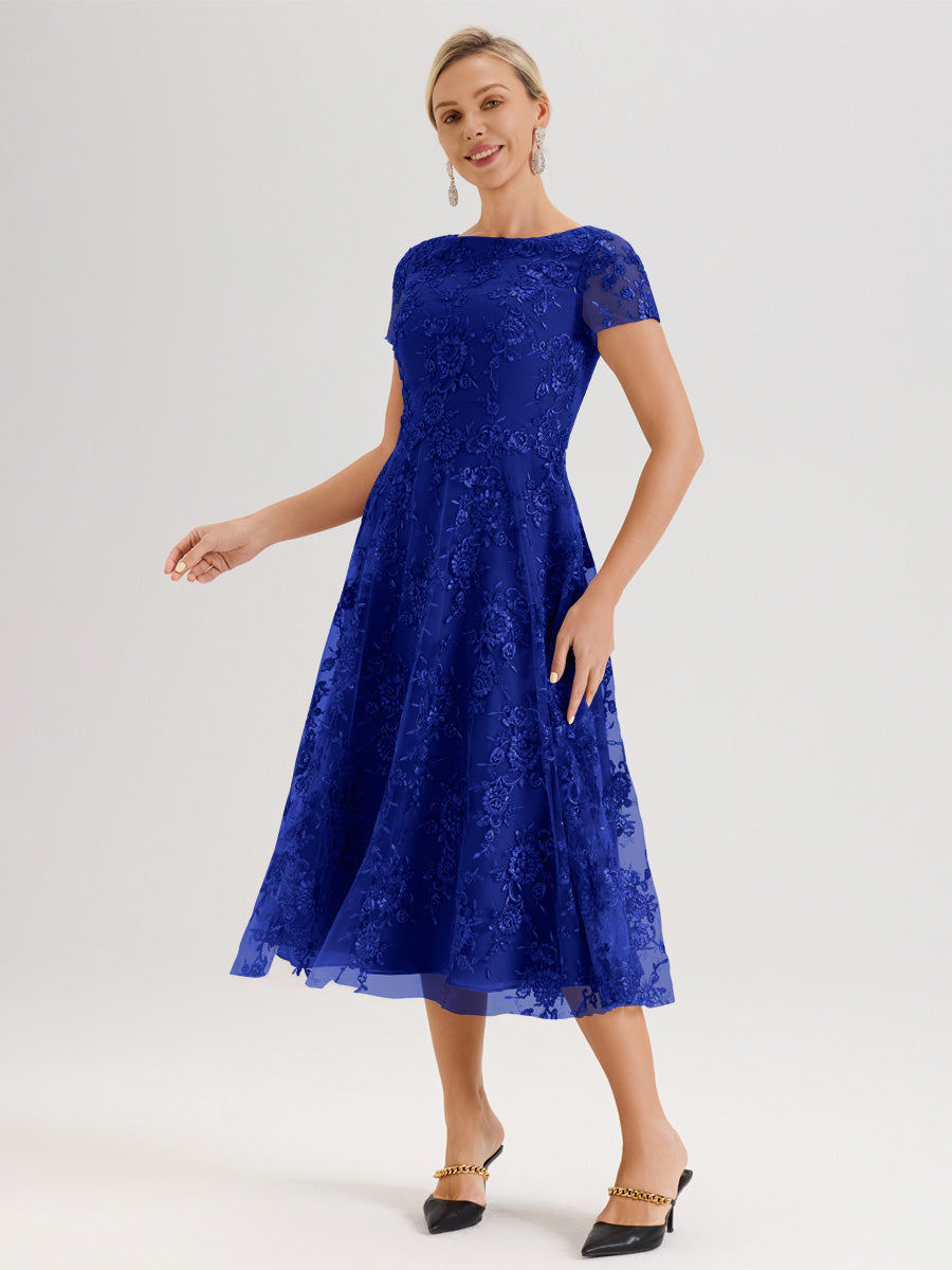 Cicinia Royal Blue Mother Of The Groom Dress Long Lace Chiffon A-line