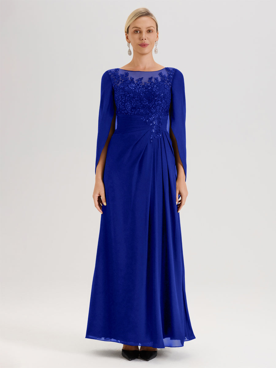 Cicinia Royal Blue Mother Of The Bride Dress Long Chiffon Appliques La