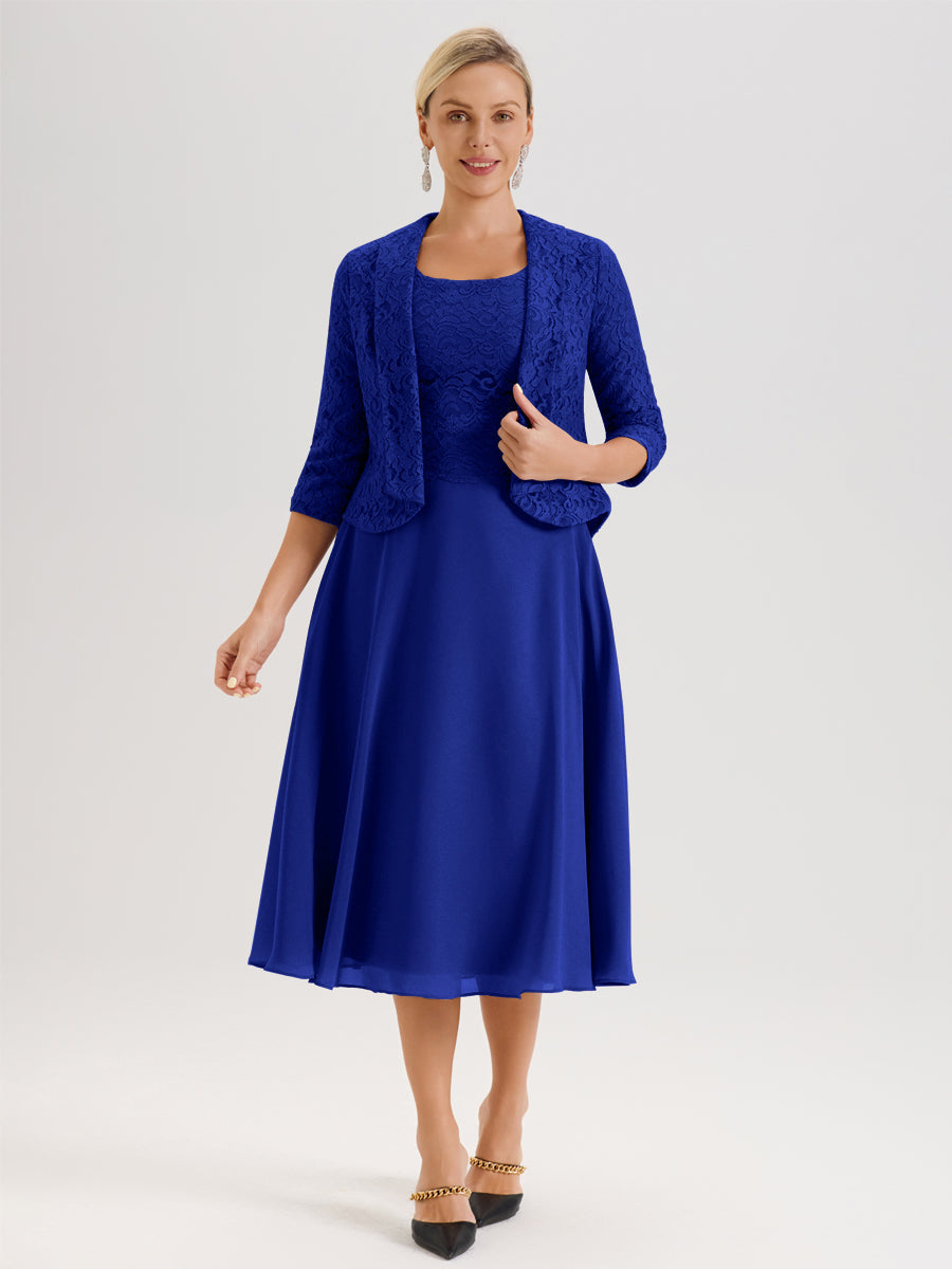 Cicinia Royal Blue Mother Of The Groom Dress With Jacket Long Chiffon