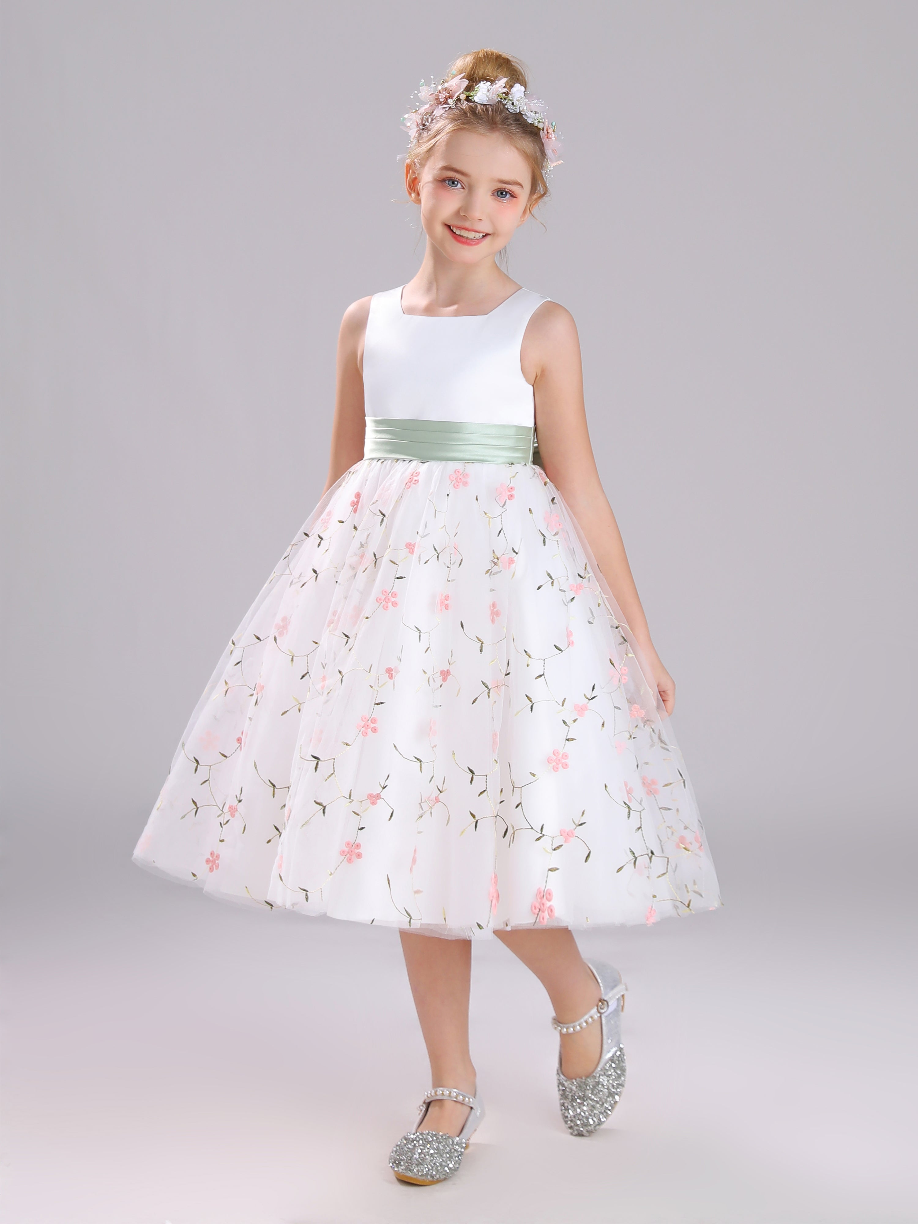 a line flower girl dresses Azazie Celia