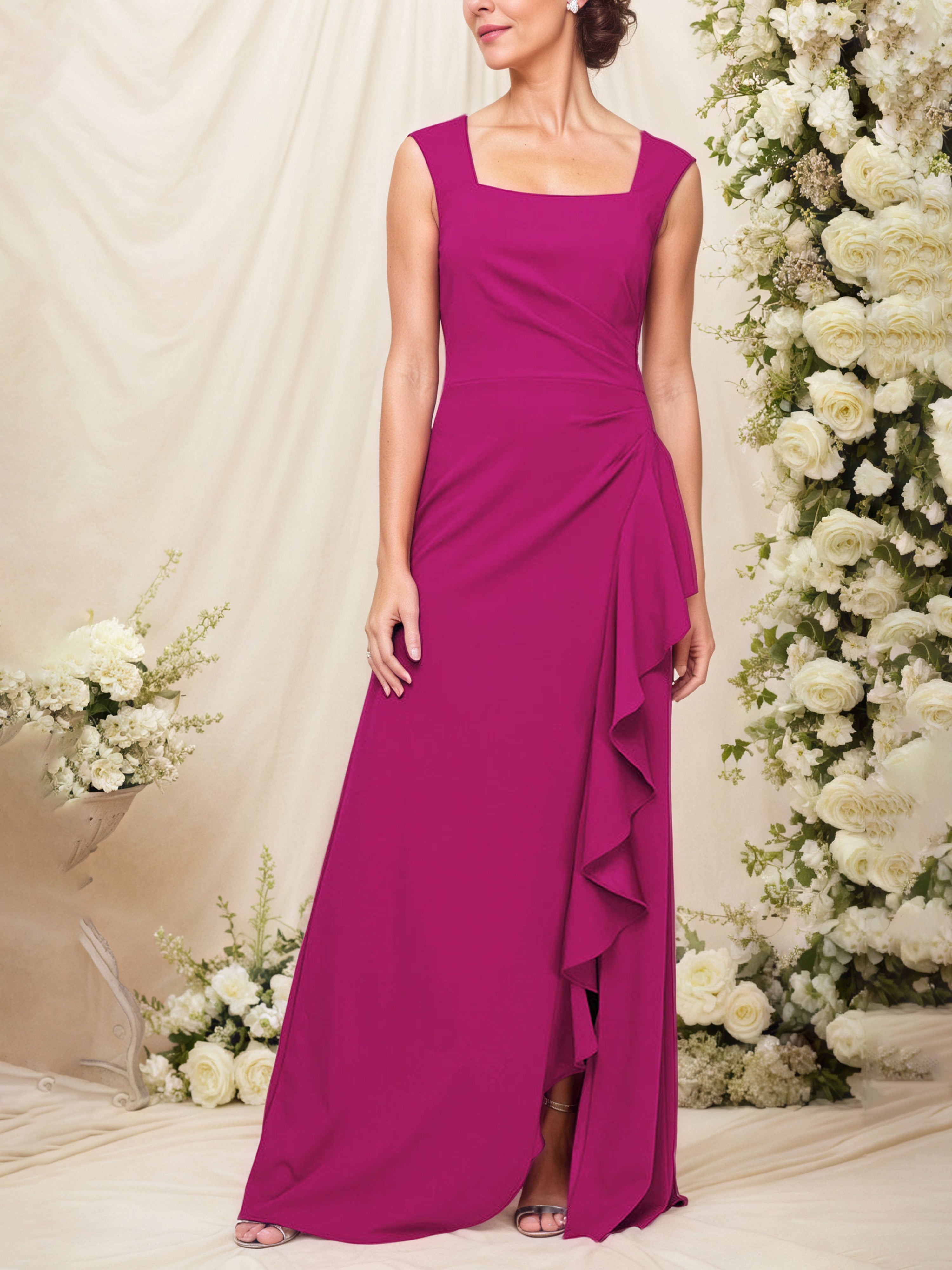 fuchsia pink mother of the bride dress Fuchsia Mother of the Bride Dresses BABARONI