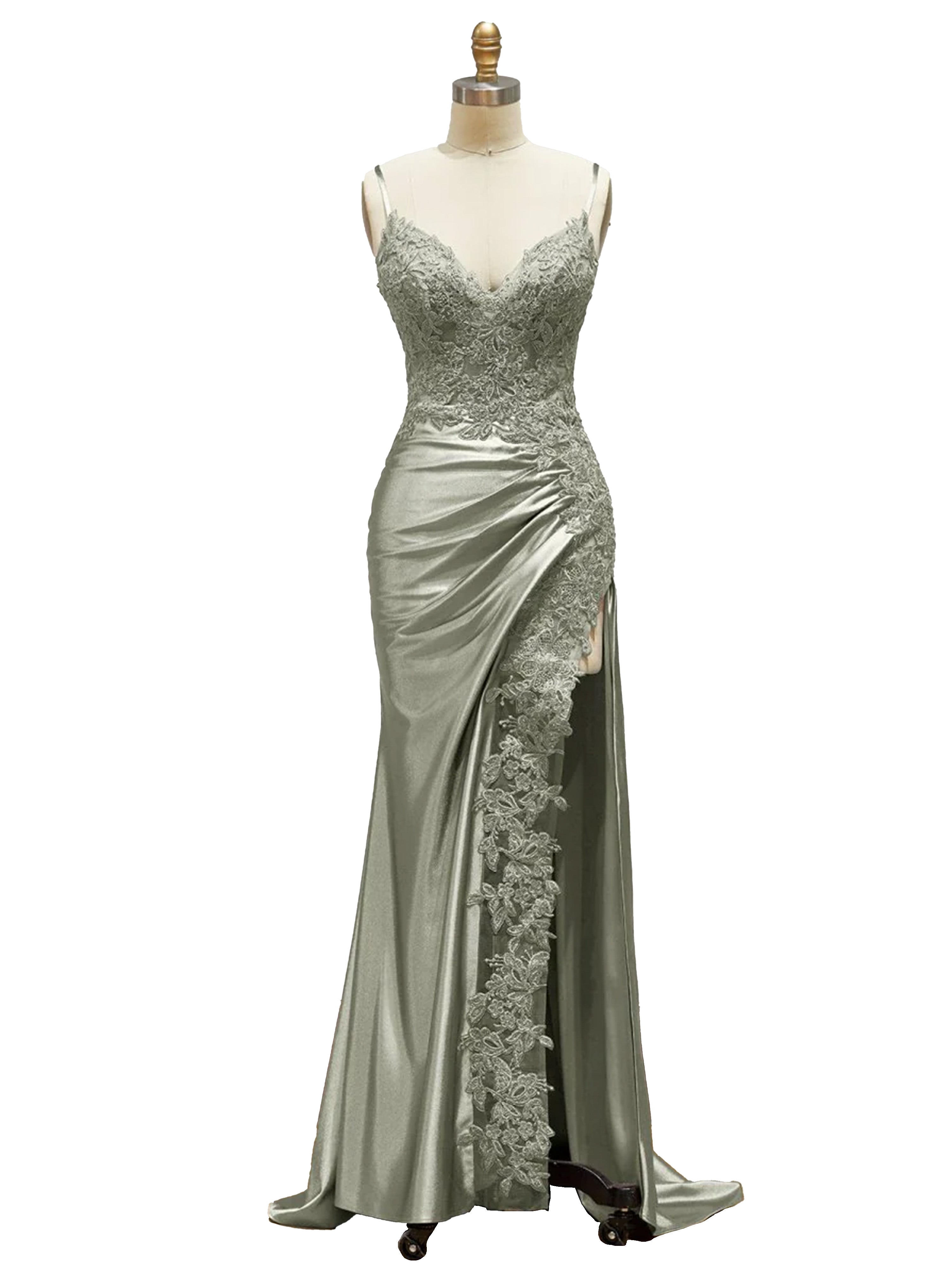 sequin sage green bridesmaid dresses Sage Green Tulle Ball Gown Wedding Dress
