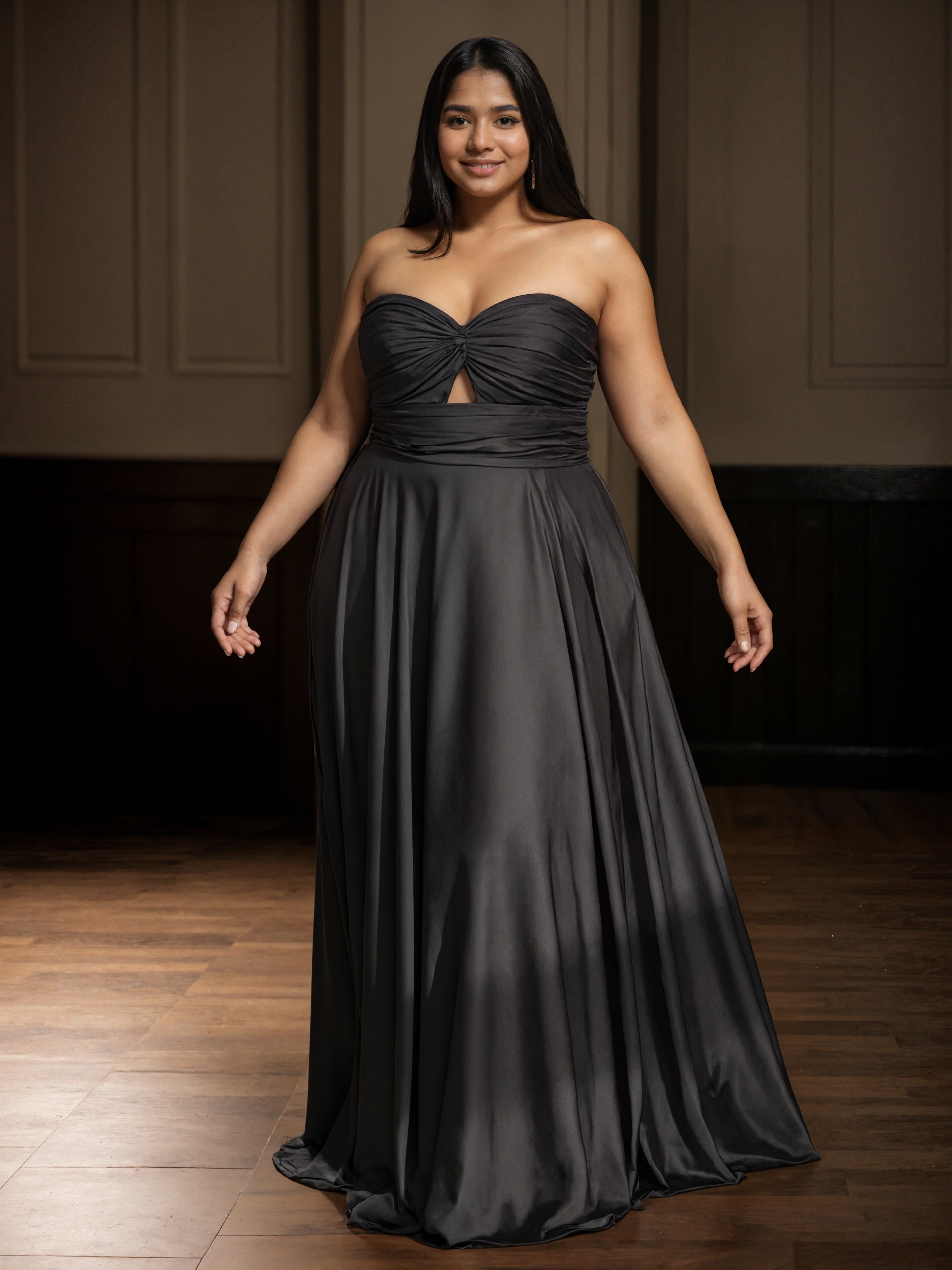 Charming Black A-line Floor Length Plus Size Prom Dresses Charming Black A-line Floor Length Plus Size Prom Dresses