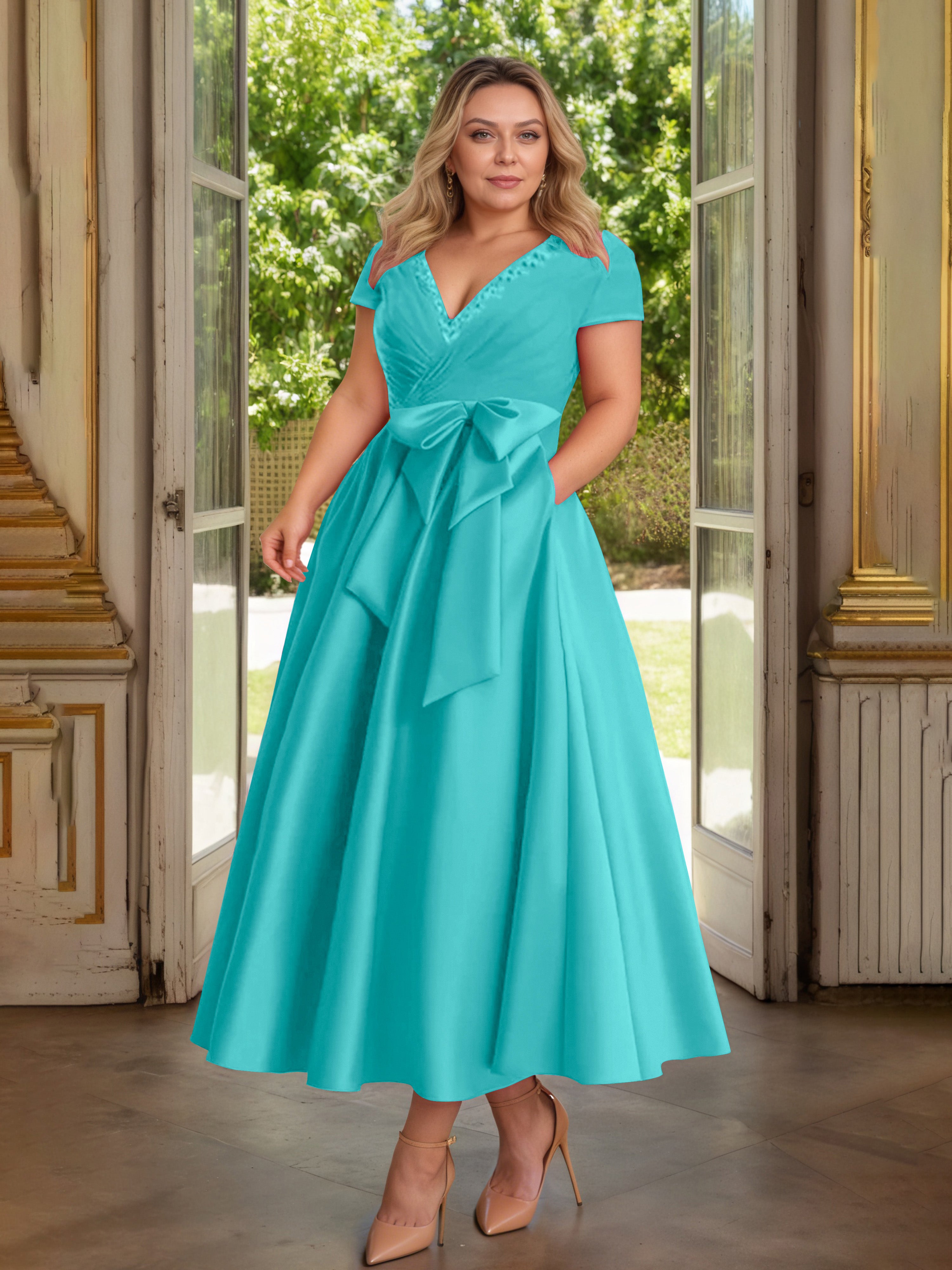 jade green plus size dress Unique Vintage Plus Size Emerald Green Delores Swing Dress with Sleeves 3X/20