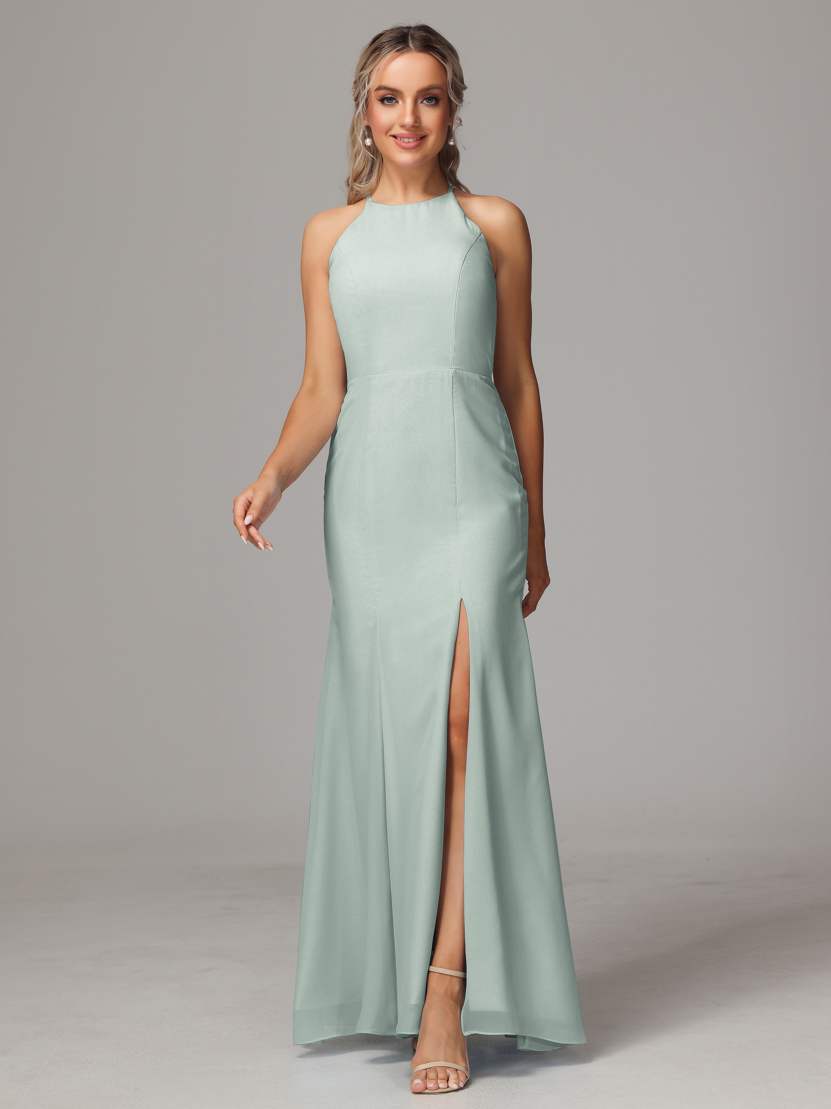 silk chiffon dress wedding guest Summer Maxi Prom Chiffon Dress