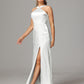 Halter Sleeveless Soft Satin Bridesmaid Dress