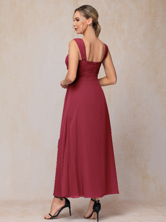 2 Pieces Ankle Length Chiffon Mother Of The Groom Dress