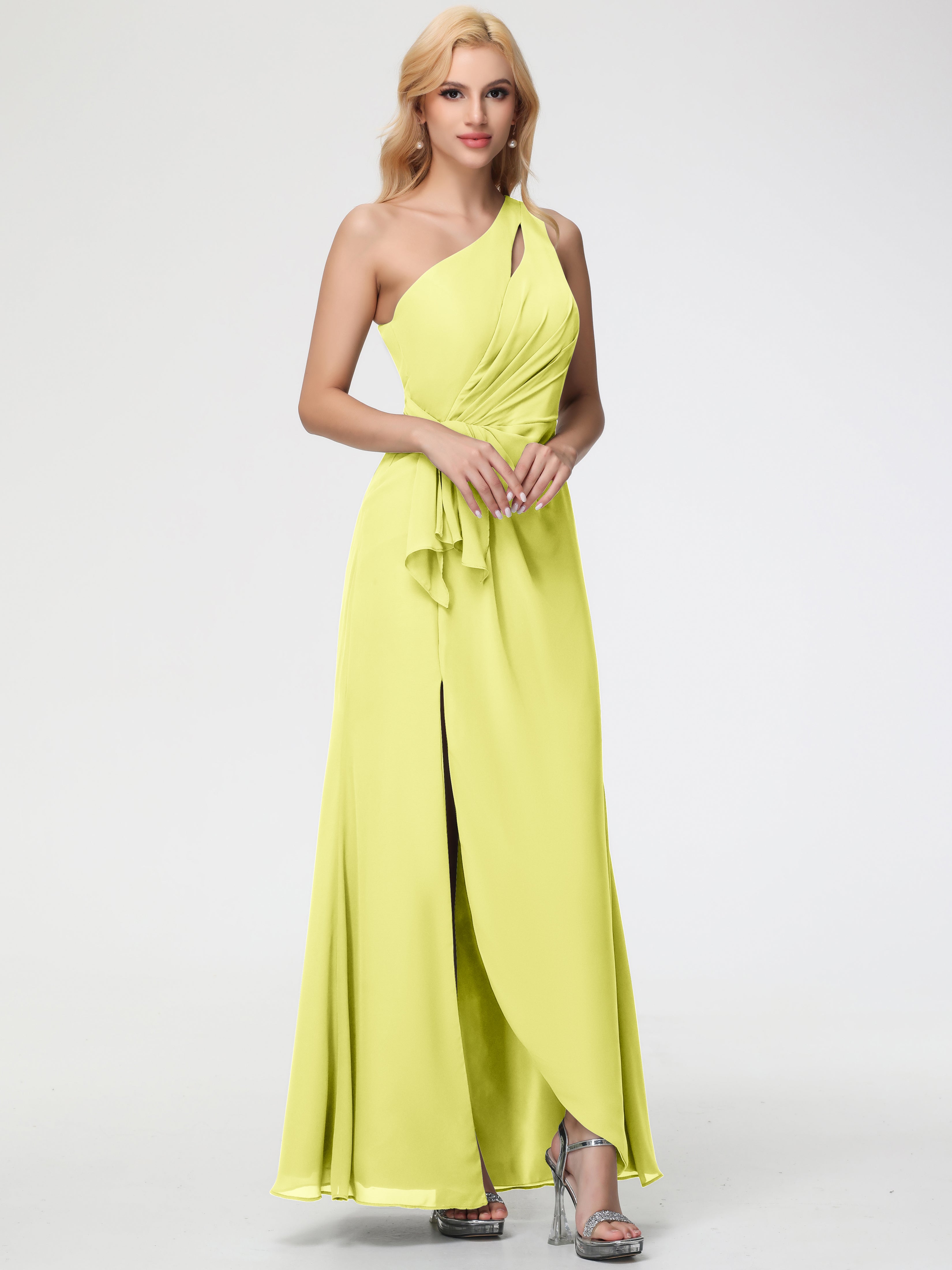 daffodil colour bridesmaid dresses Yellow bridesmaid dresses are here to stay + bride @madisyn211's girls in a mix of Buttercup + Daffodil styles are giving us allllll the inspo. Captured by @estherscanon