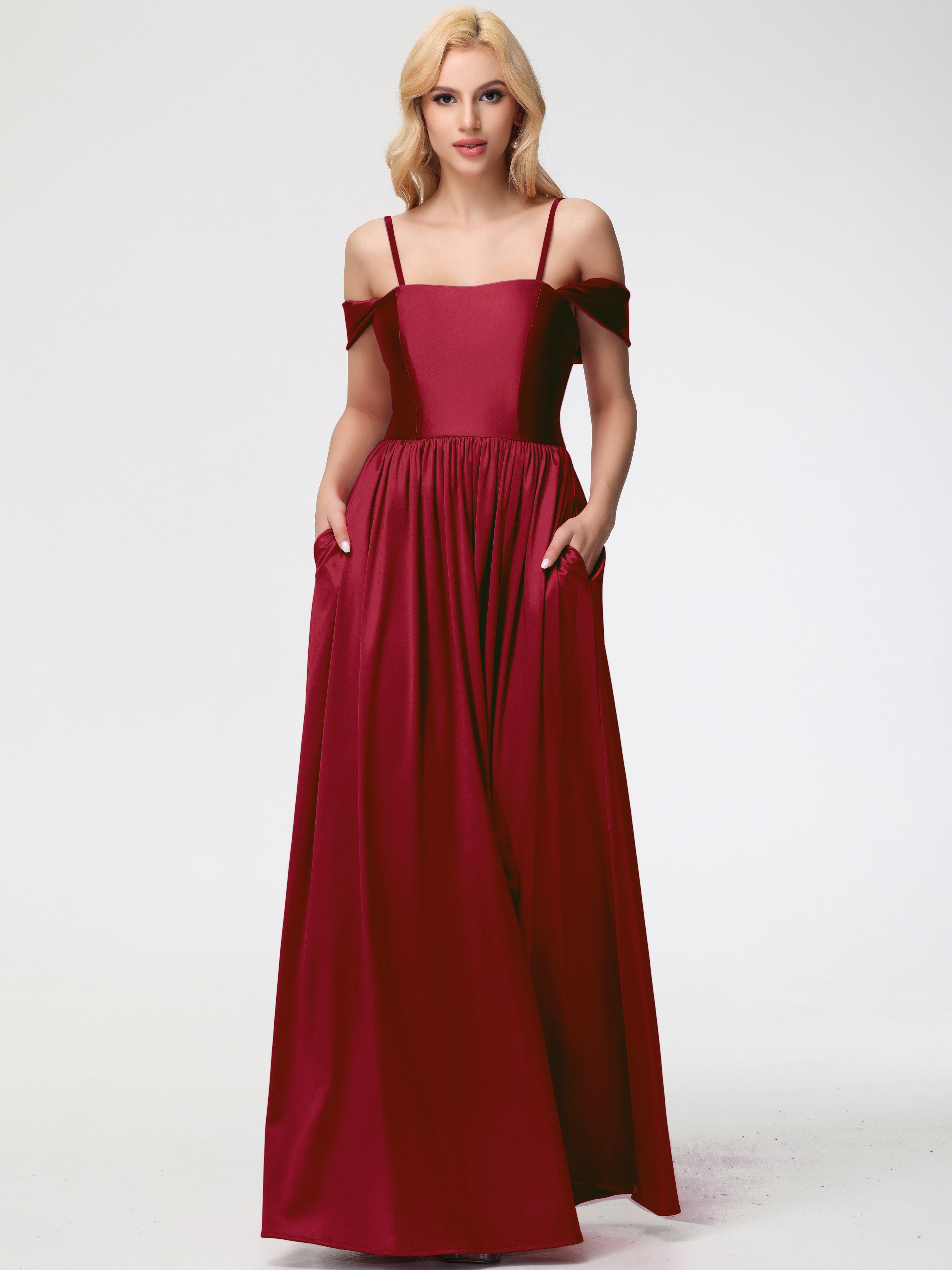 Bridesmaid Burgundy Dresses Off The Shoulder Floor Length Stretch Sati Bridesmaid Burgundy Dresses Off The Shoulder Floor Length Stretch Sati