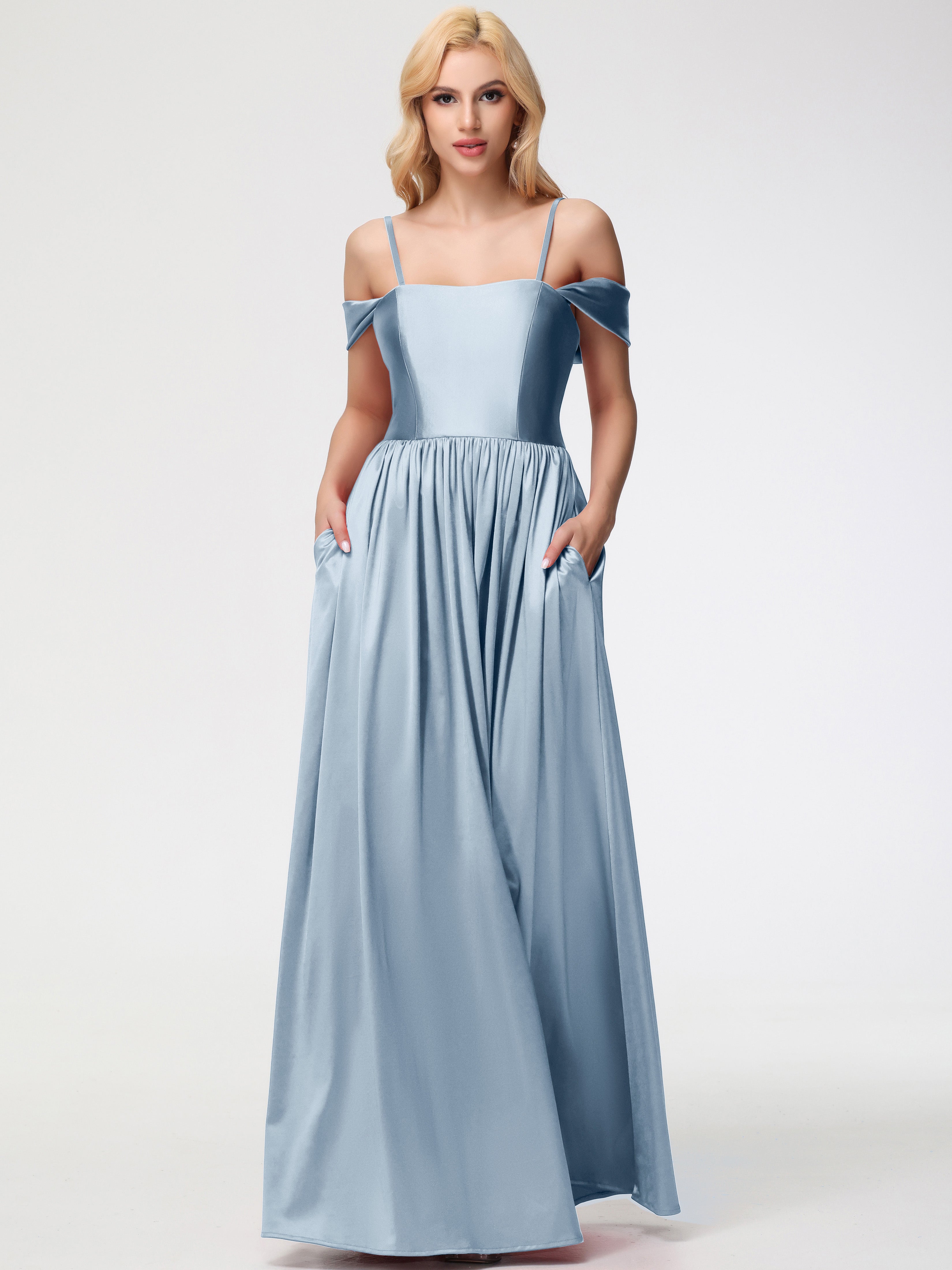 Dusty Blue Multiway Formal Dresses Off The Shoulder Floor Length Stret Dusty Blue Multiway Formal Dresses Off The Shoulder Floor Length Stret