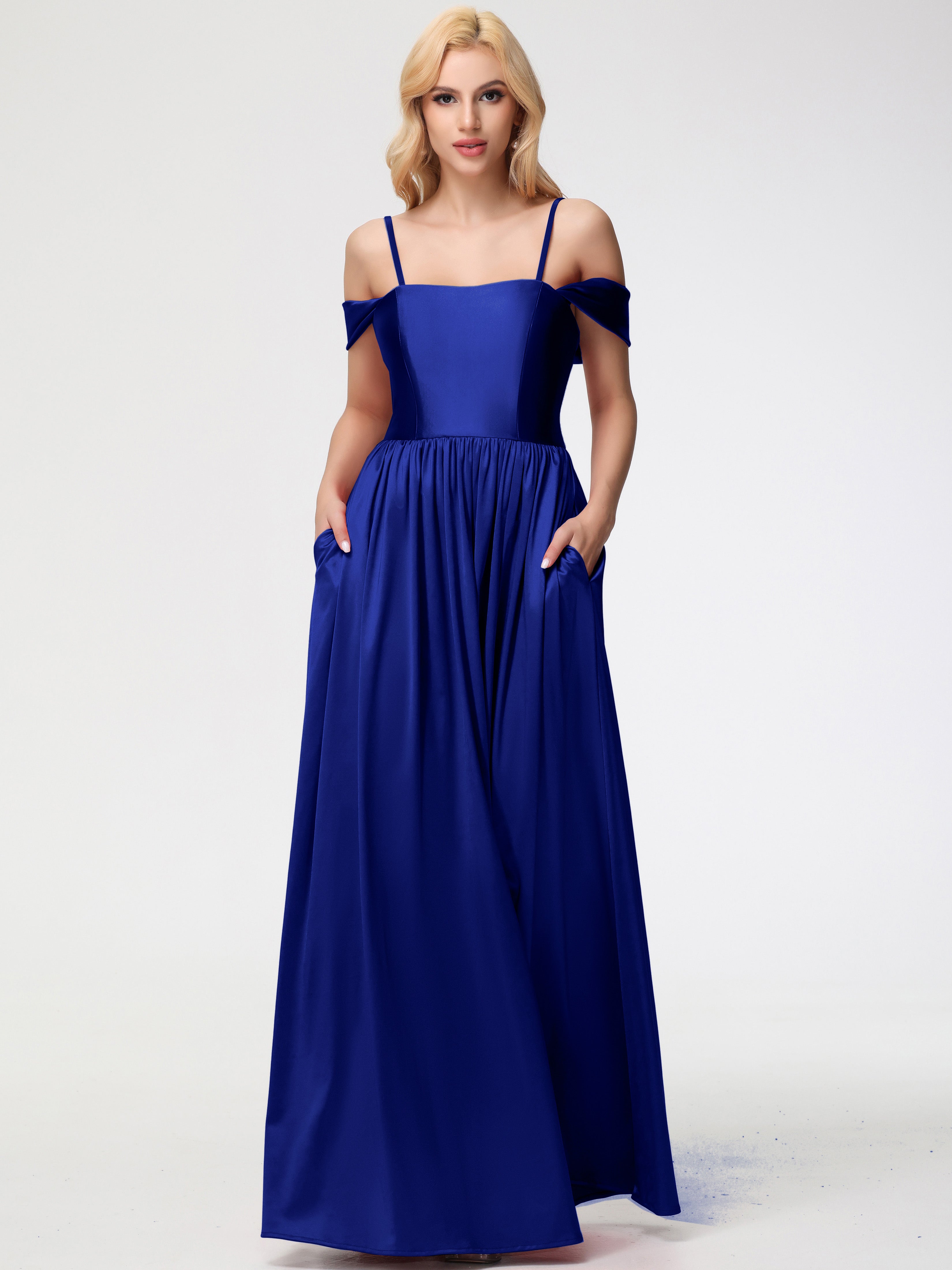 Wedding Royal Blue Bridesmaid Dresses Off The Shoulder Floor Length St Wedding Royal Blue Bridesmaid Dresses Off The Shoulder Floor Length St