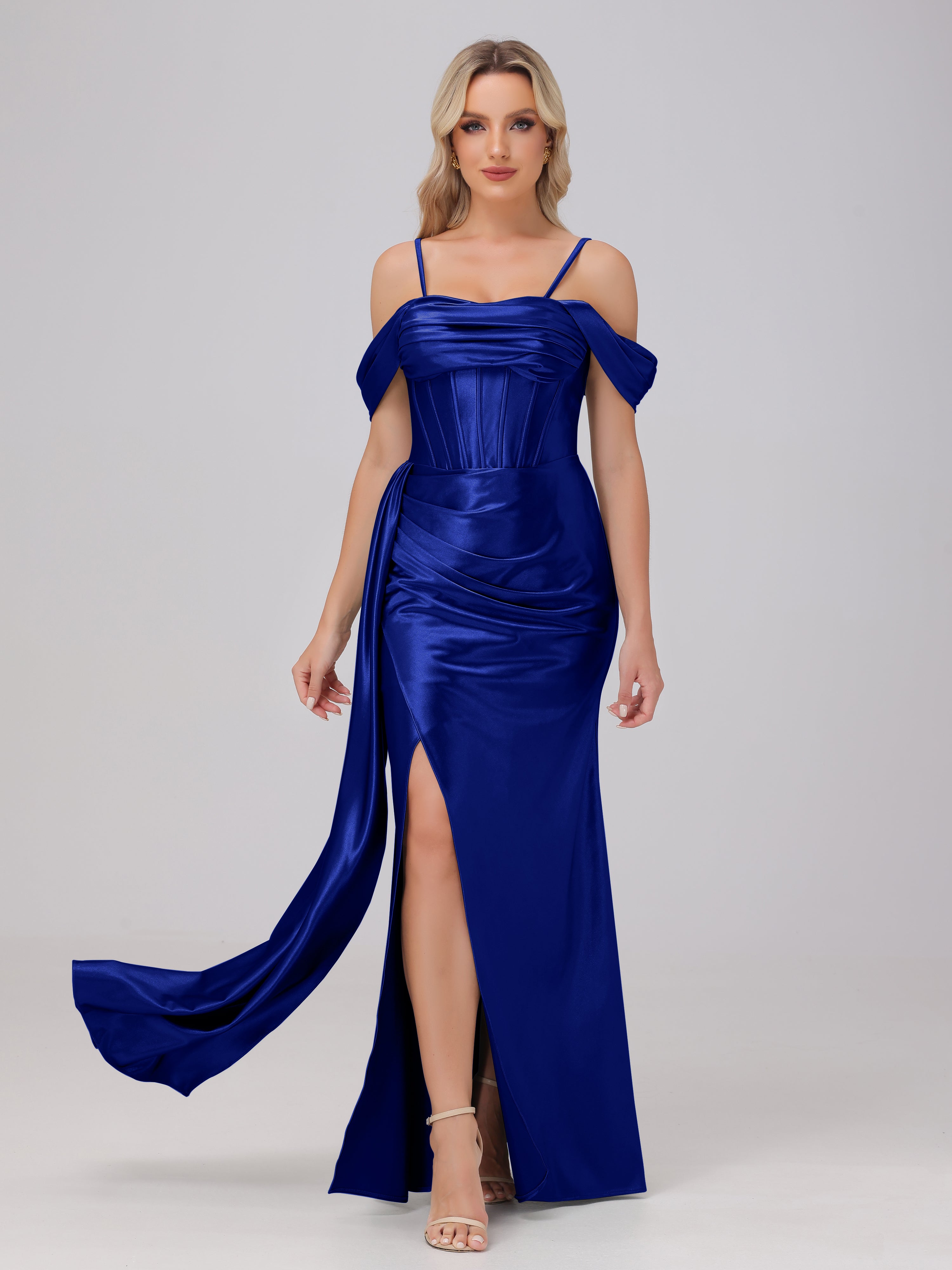 slim fit dress slacks Royal Blue Mermaid Prom Dresses with Train,Simple Cheap Evening Dresse –  SheerGirl