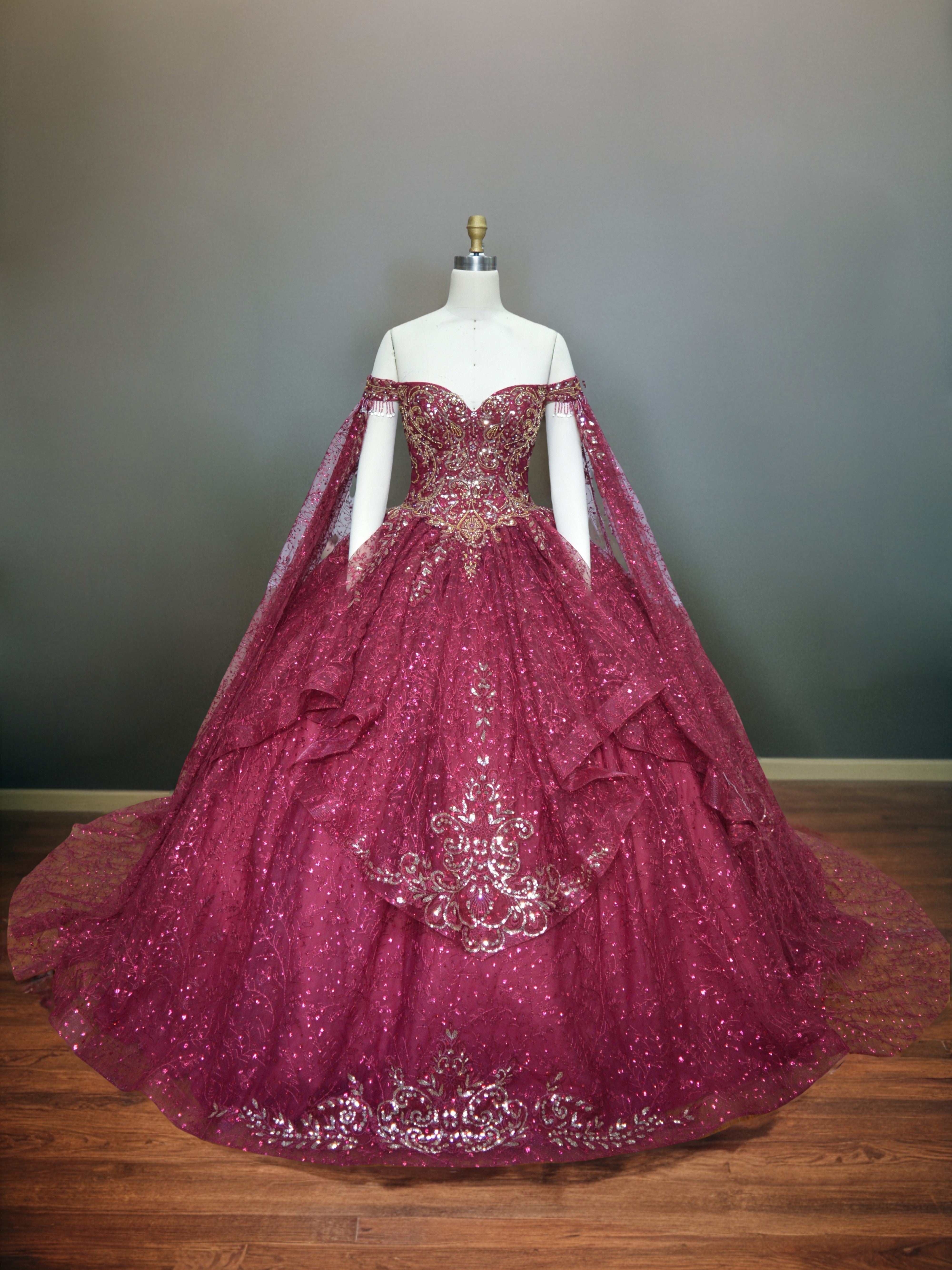 Off the Shoulder Beaded Ball Gown Sequins Appliqued Quinceanera Dress Off the Shoulder Beaded Ball Gown Sequins Appliqued Quinceanera Dress