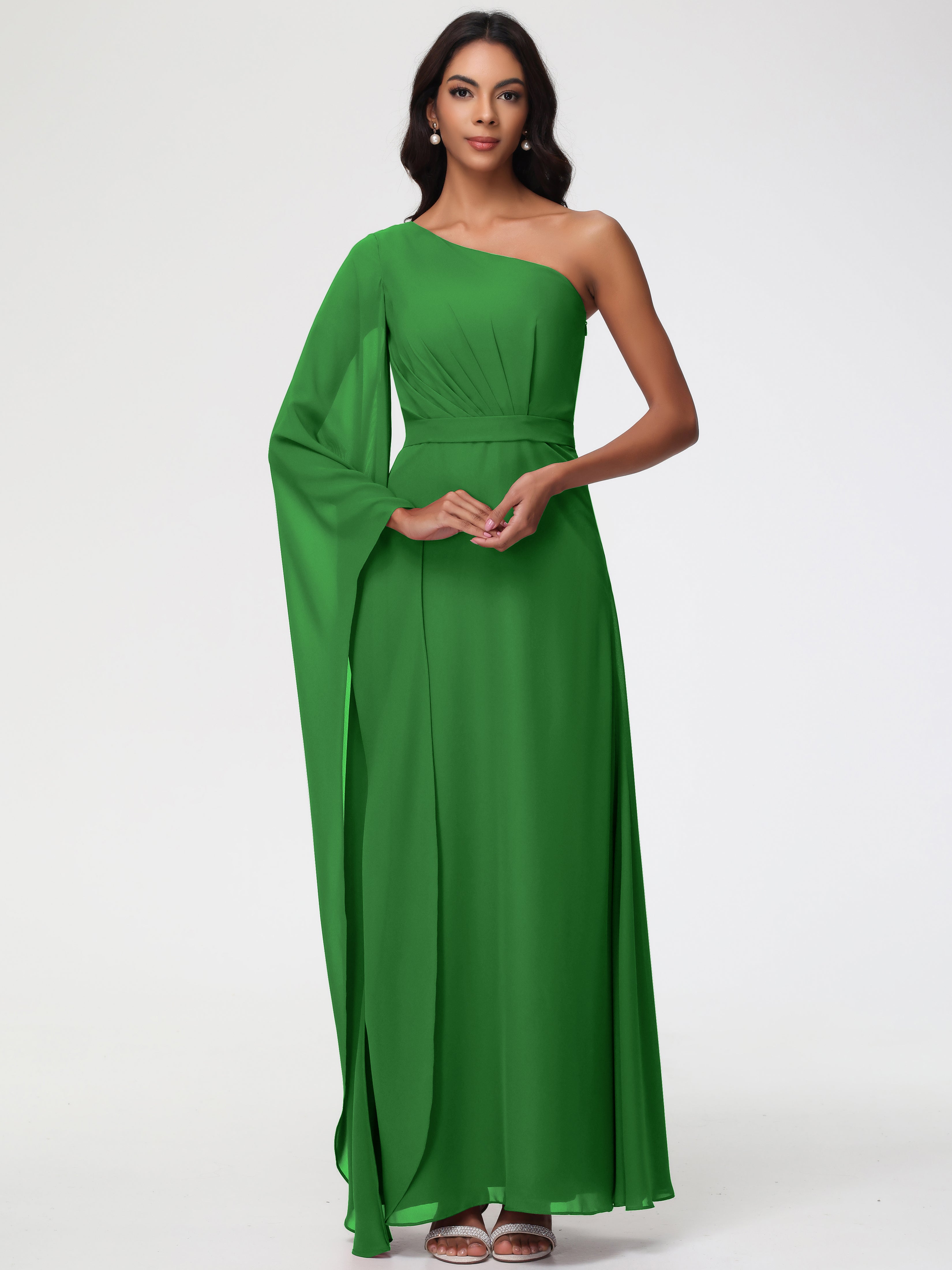 Shoulder Dress One Arm Bridesmaid Dresses Green Chiffon Bridesmaid Dresses Flowy One Shoulder Long Sleeves Floor Length Chiffon Bridesmaid Dresses Shoulder Dress One Arm Bridesmaid Dresses Green Chiffon Bridesmaid Dresses Flowy One Shoulder Long Sleeves Floor Length Chiffon Bridesmaid Dresses