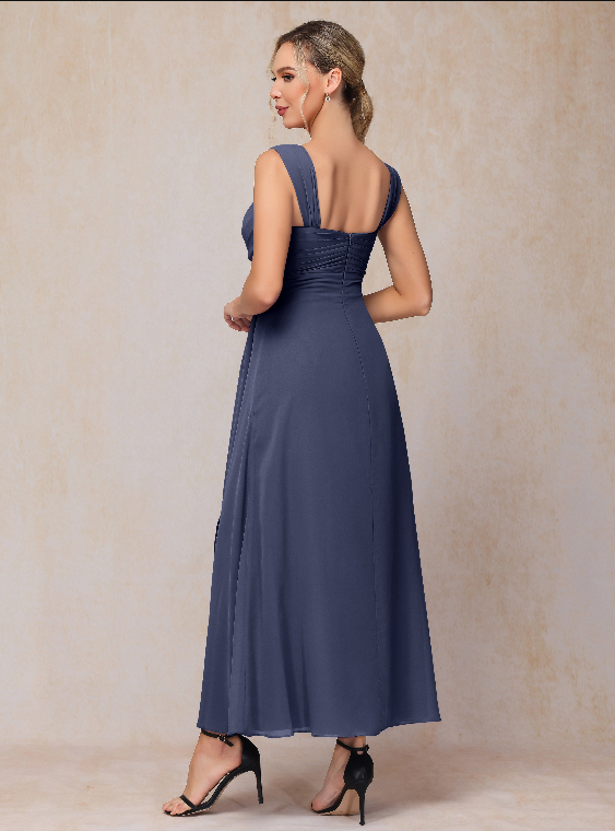 2 Pieces Ankle Length Chiffon Mother Of The Groom Dress