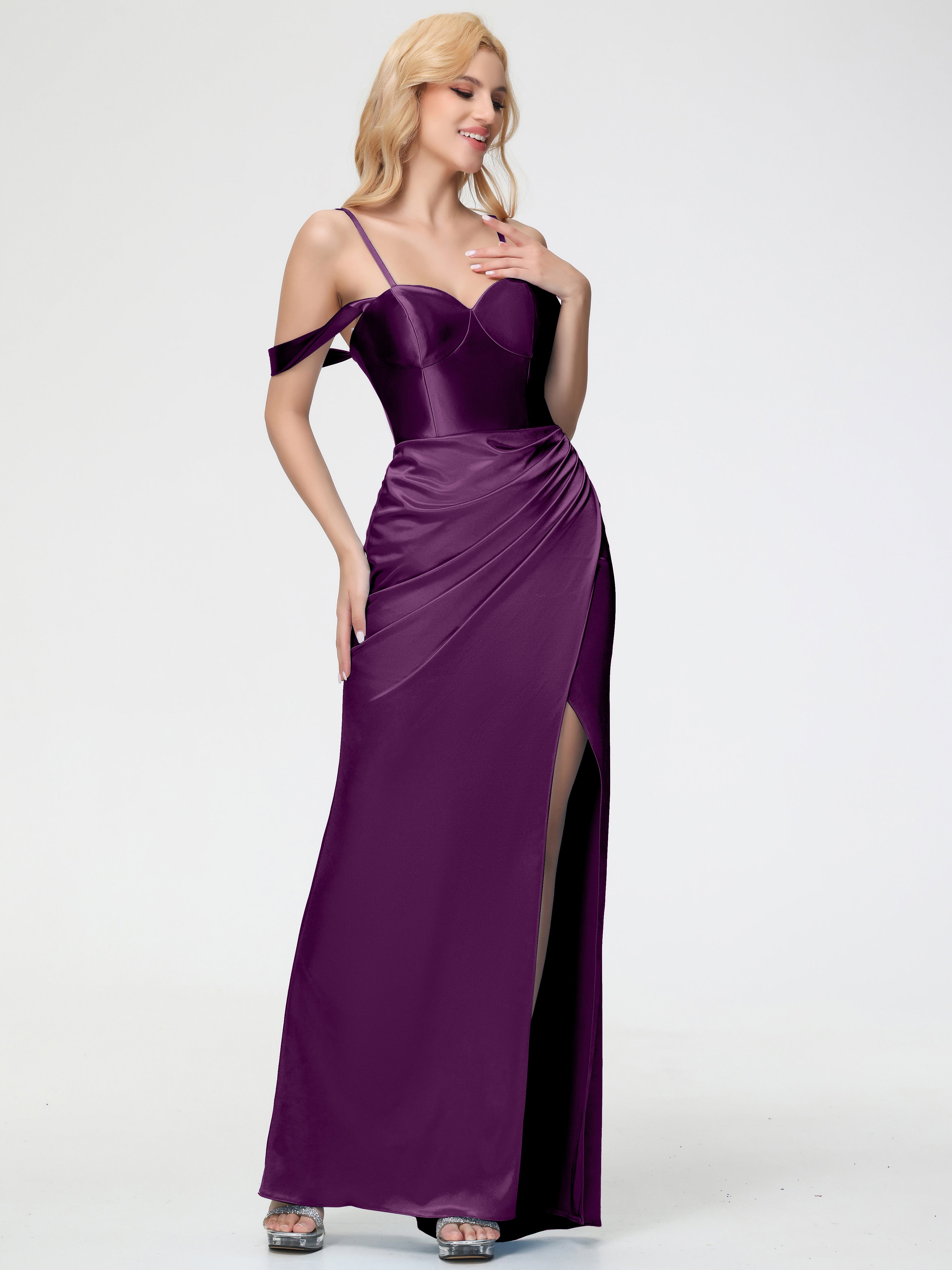 bridesmaid dresses with changeable straps Dark Green Strapless silk Green bridesmaid dresses with Changeable Strap and Elastic Satin