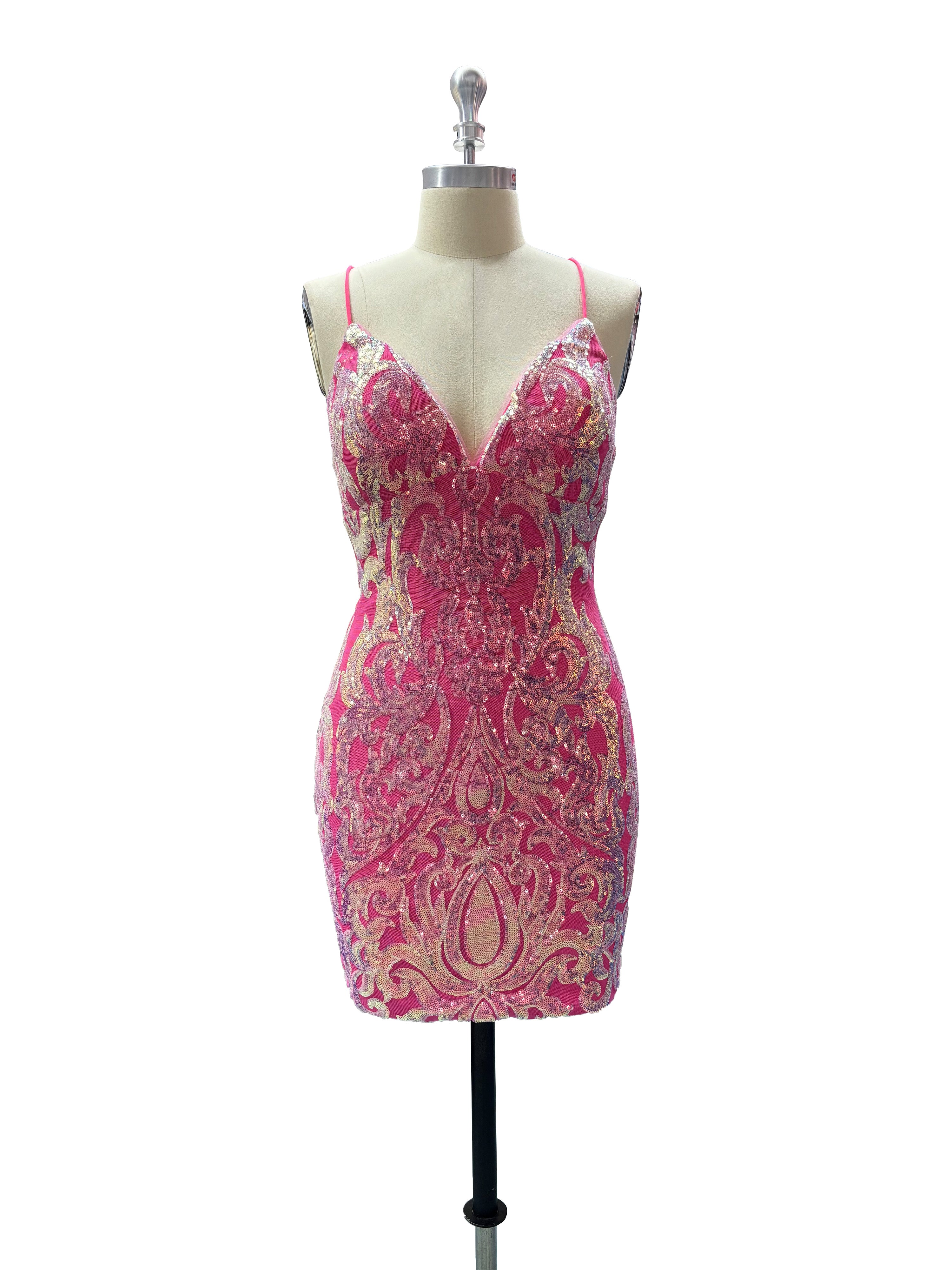 Sheath Spaghetti Straps Sequins Lace Up Back Homecoming Dresses Sheath Spaghetti Straps Sequins Lace Up Back Homecoming Dresses