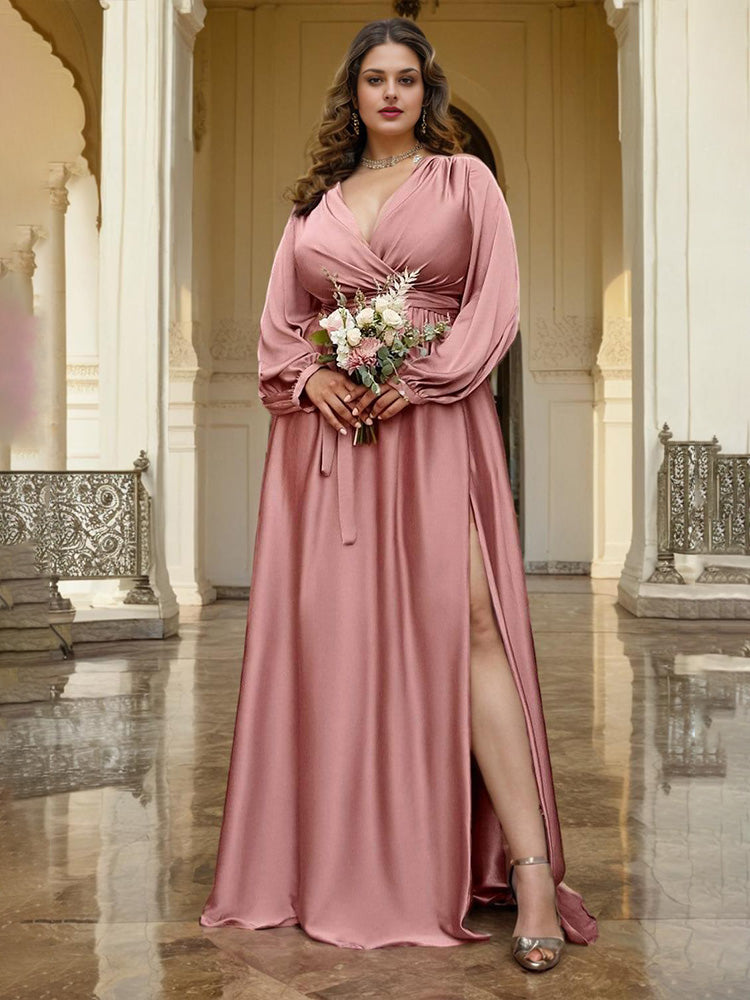 elegant pink dresses for wedding guests with sleeves Elegant A Line Off the Shoulder Pink Tulle Long Party Dress Wedding Guest Dress SH2928
