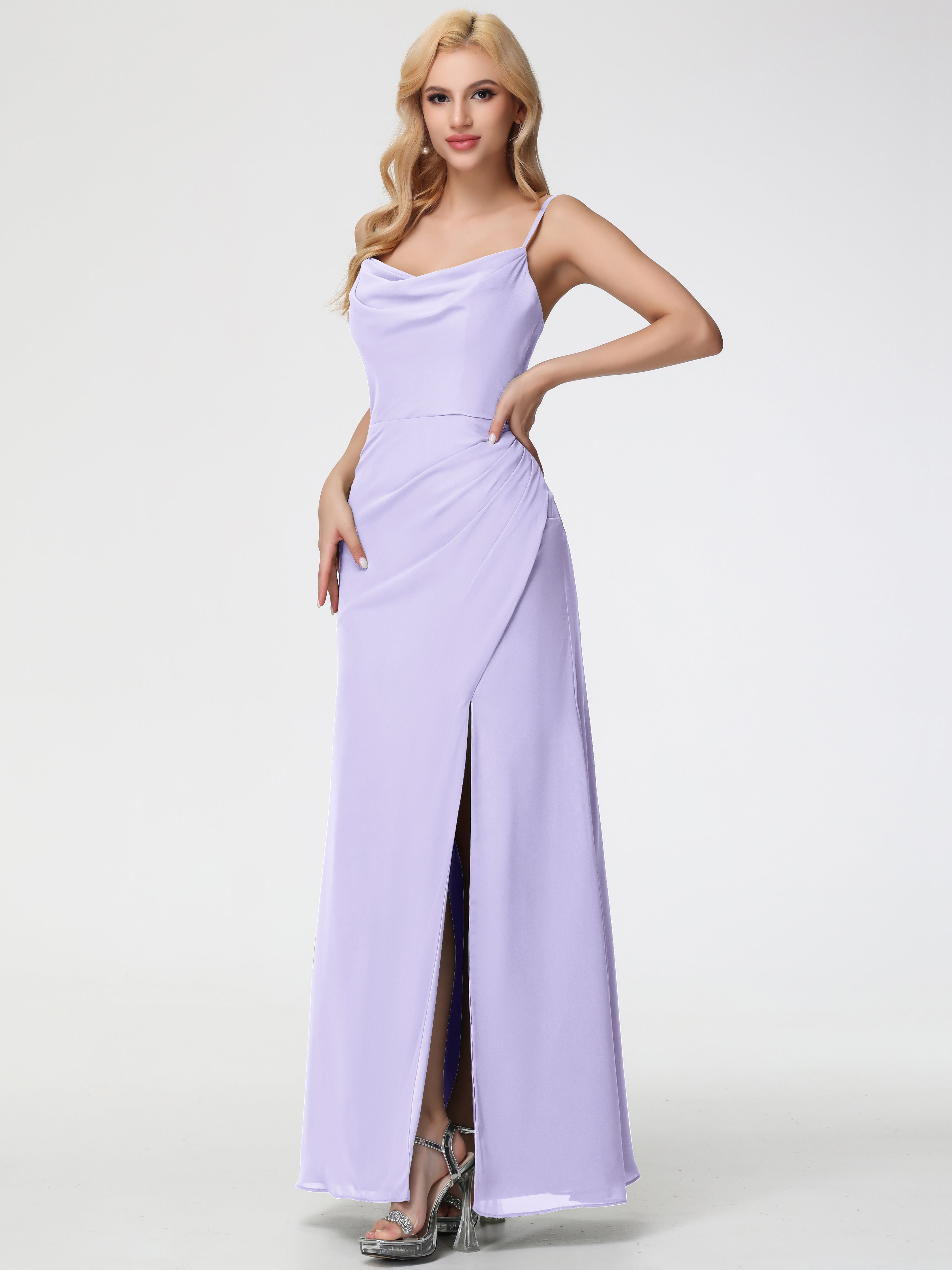 lilac bridesmaid dresses chiffon Eva Size L 3345 Lilac Bridesmaid Dress